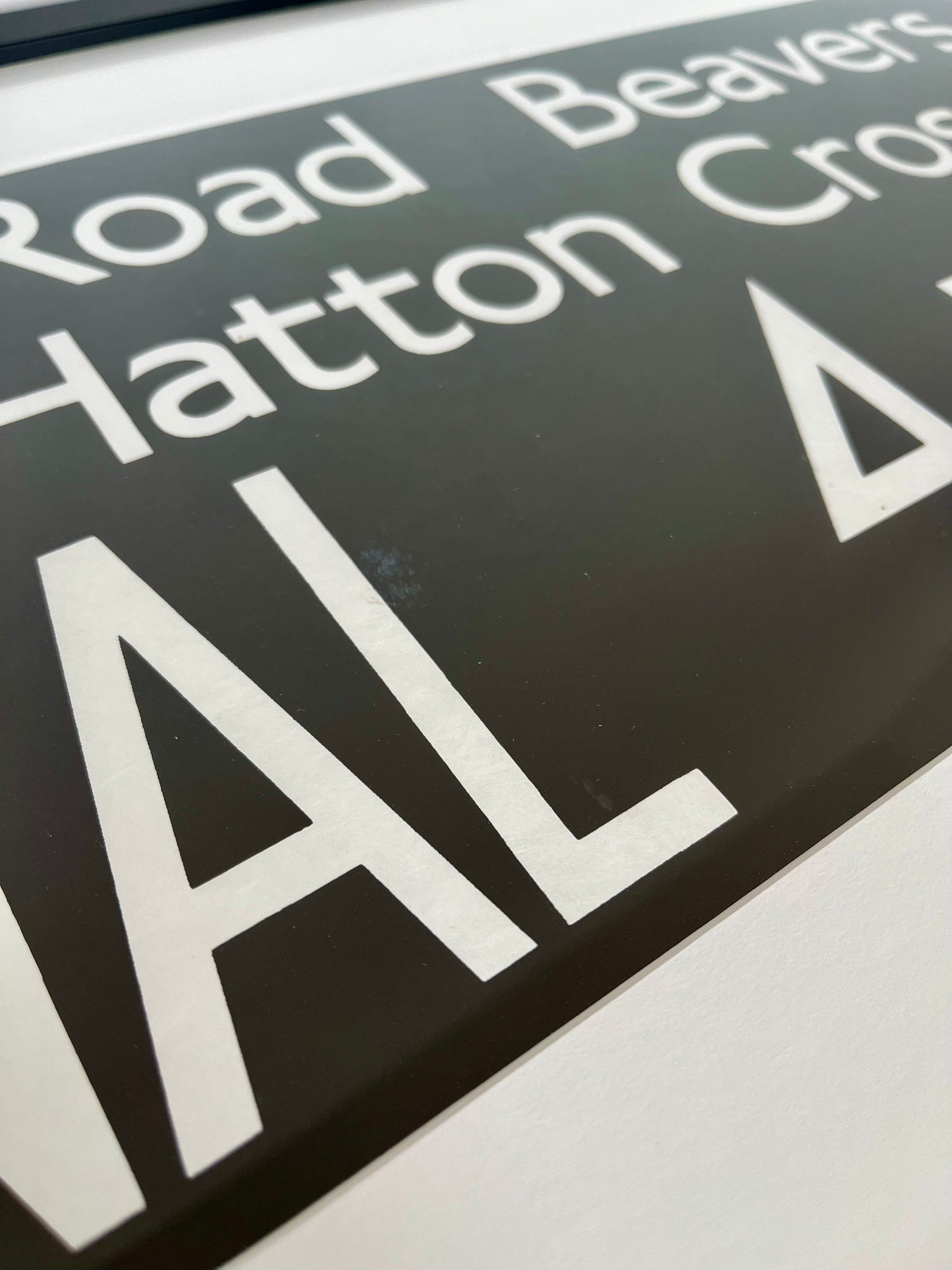 "Terminal 4 Heathrow" Framed Bus Blind Picture