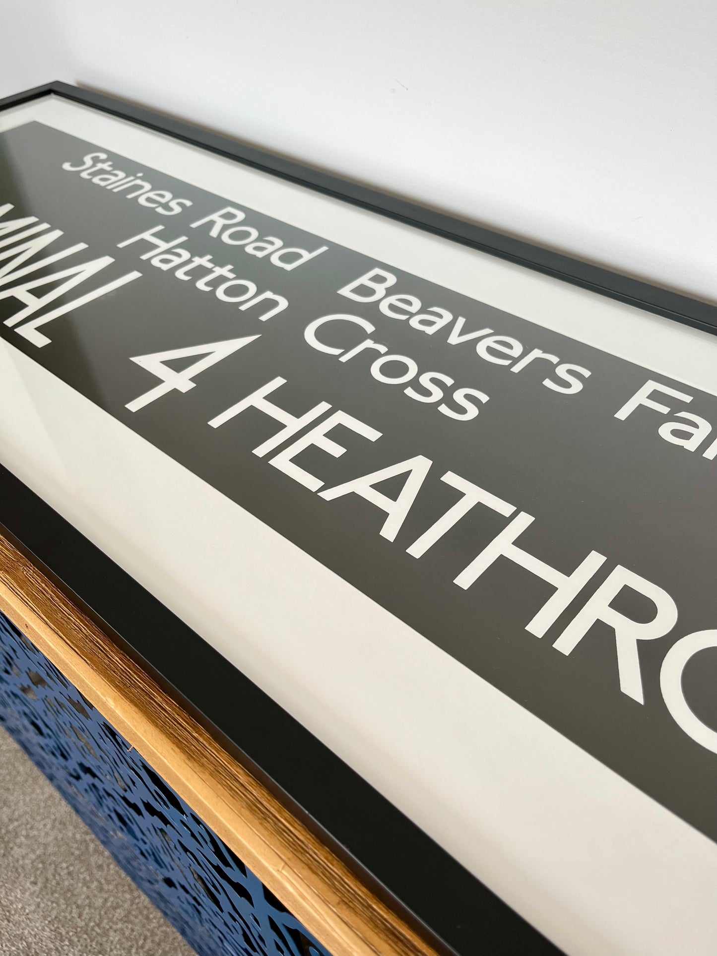 "Terminal 4 Heathrow" Framed Bus Blind Picture