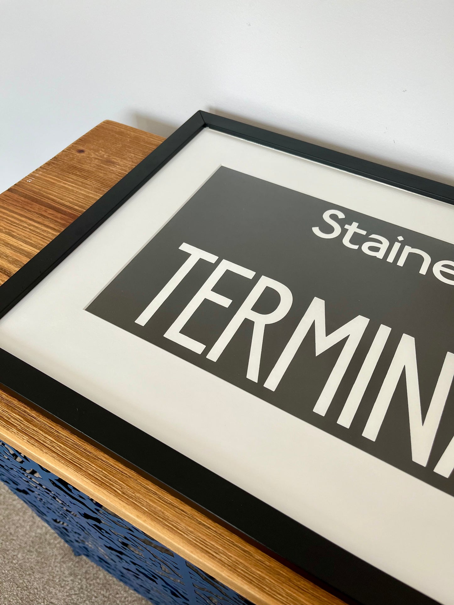 "Terminal 4 Heathrow" Framed Bus Blind Picture