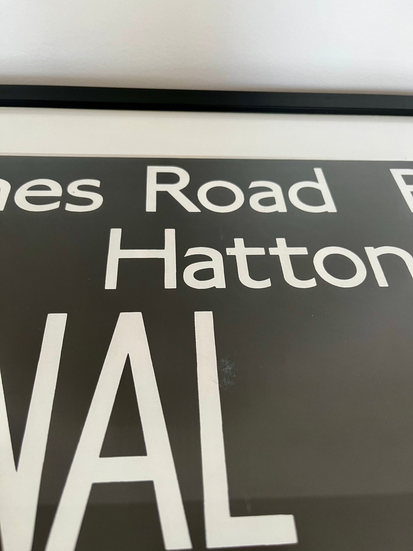 "Terminal 4 Heathrow" Framed Bus Blind Picture