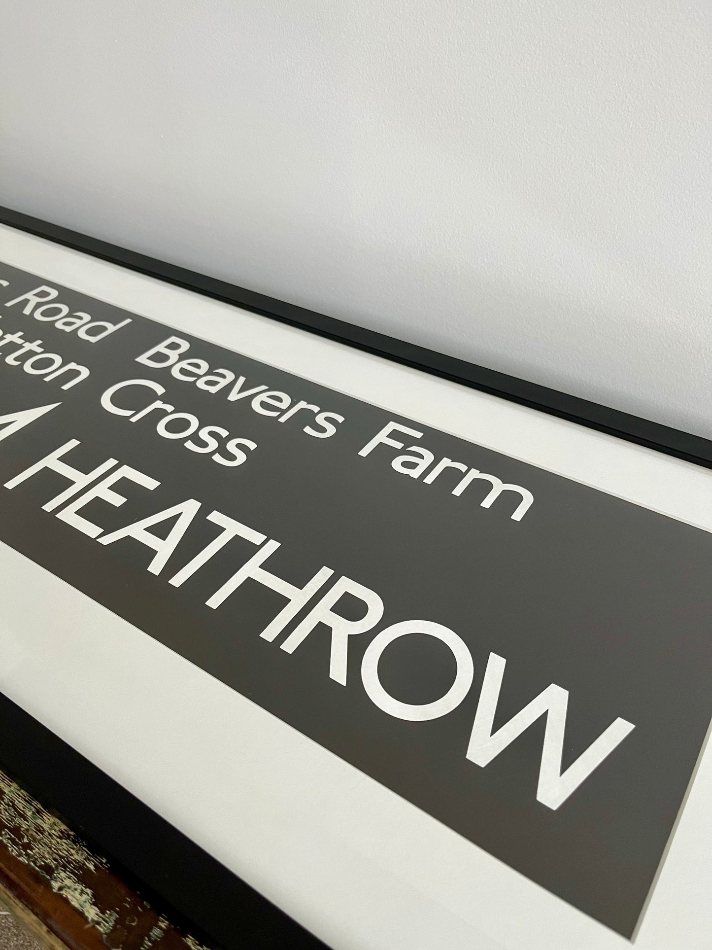 "Terminal 4 Heathrow" Framed Bus Blind Picture