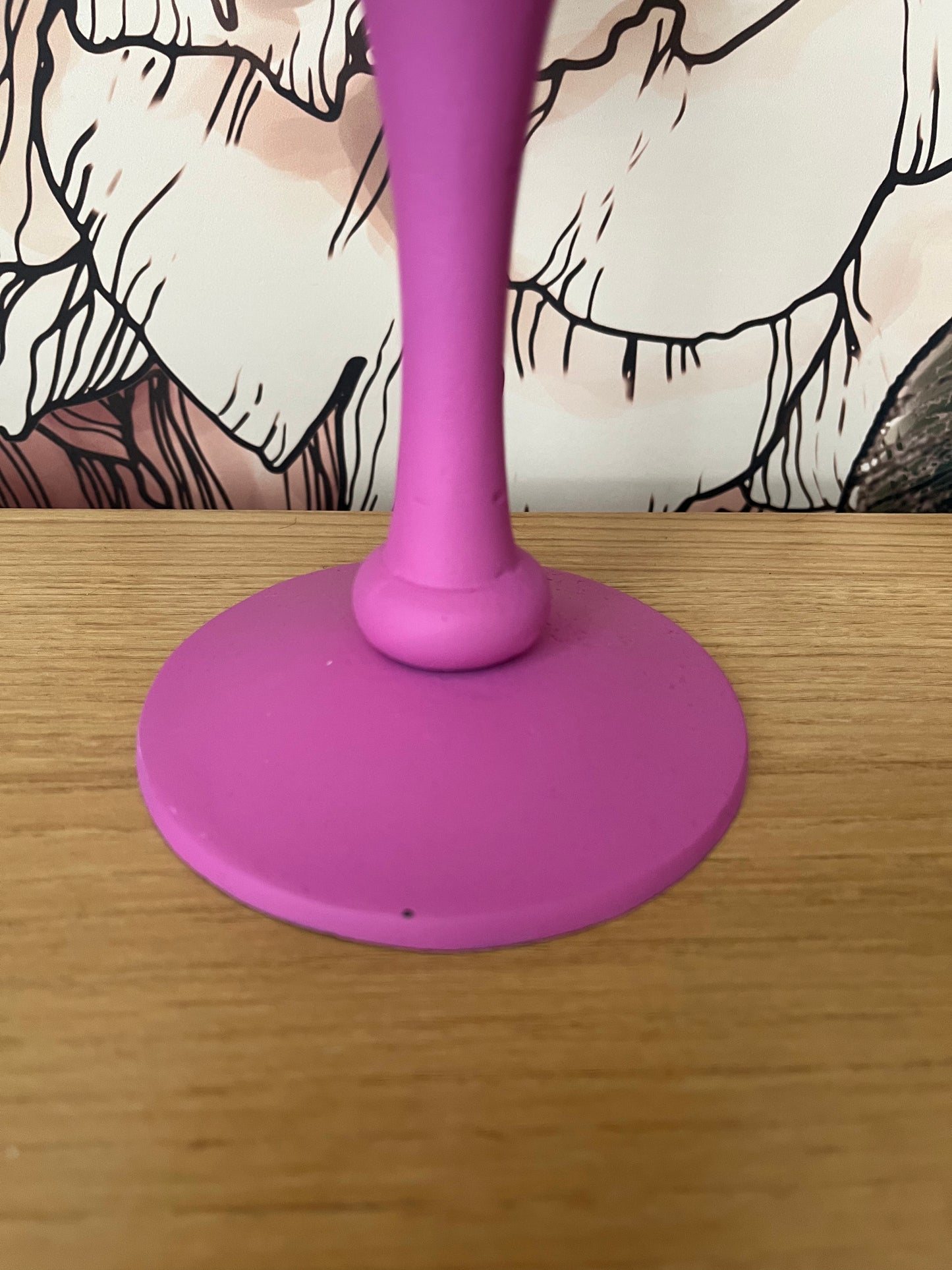 Funky Pink Glass Dome Display Stand