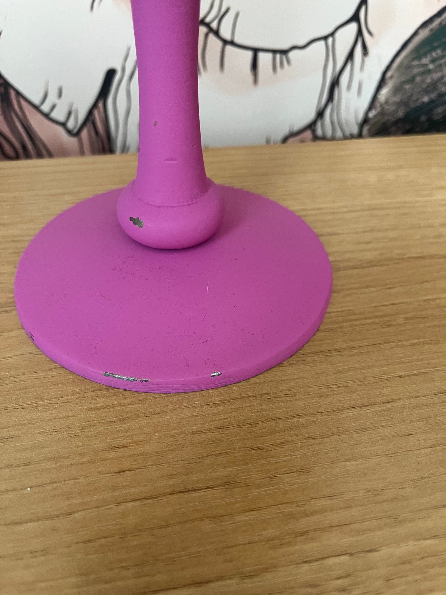 Funky Pink Glass Dome Display Stand
