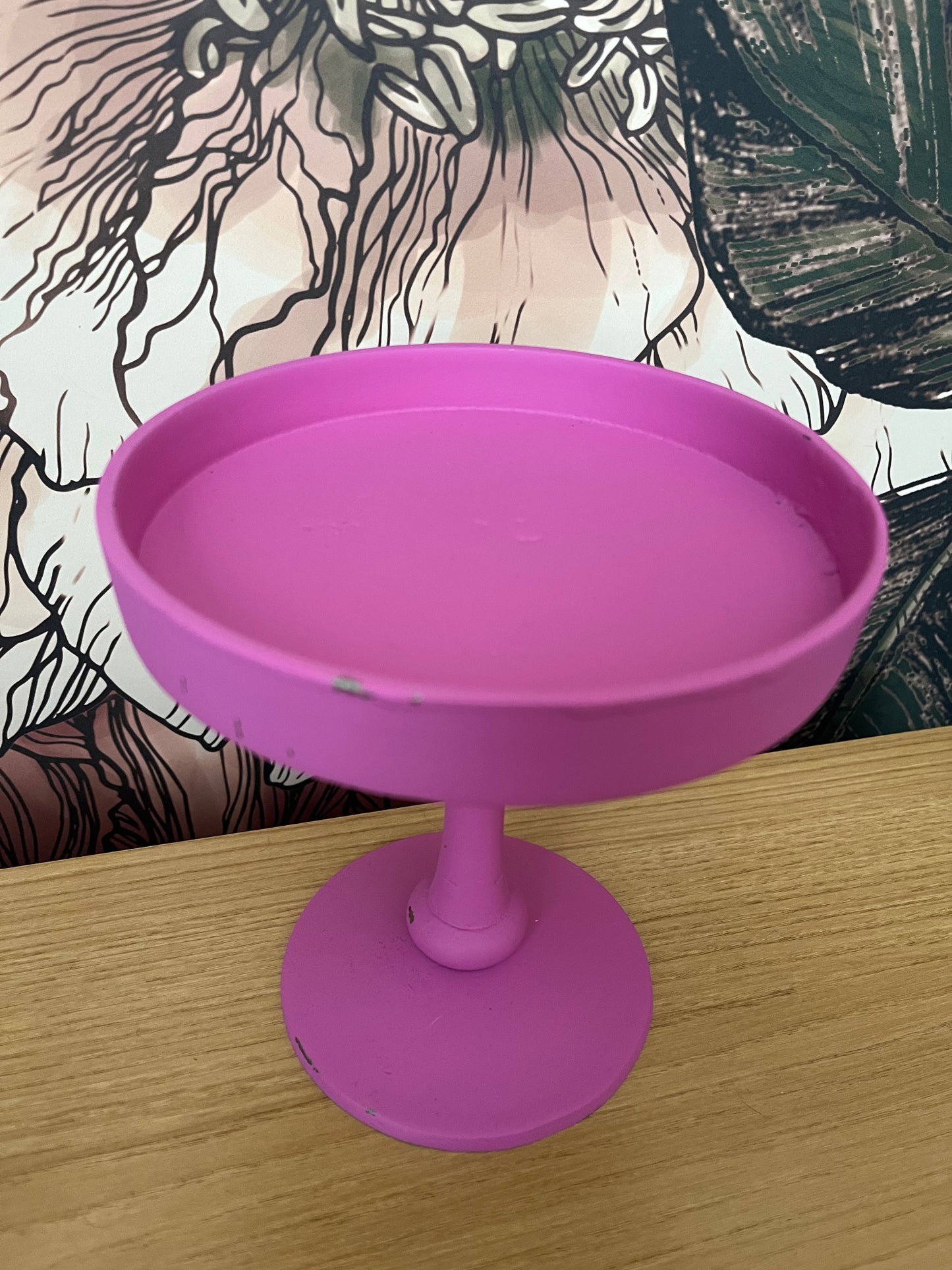 Funky Pink Glass Dome Display Stand