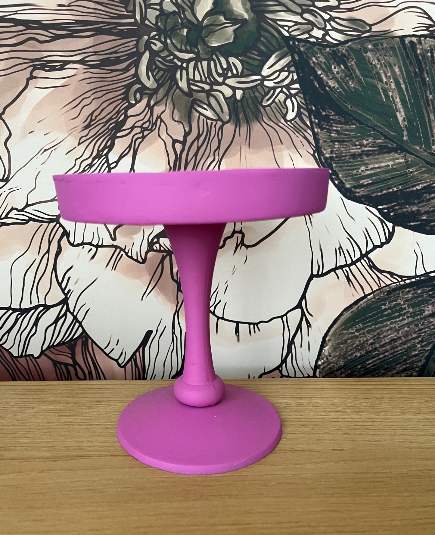 Funky Pink Glass Dome Display Stand