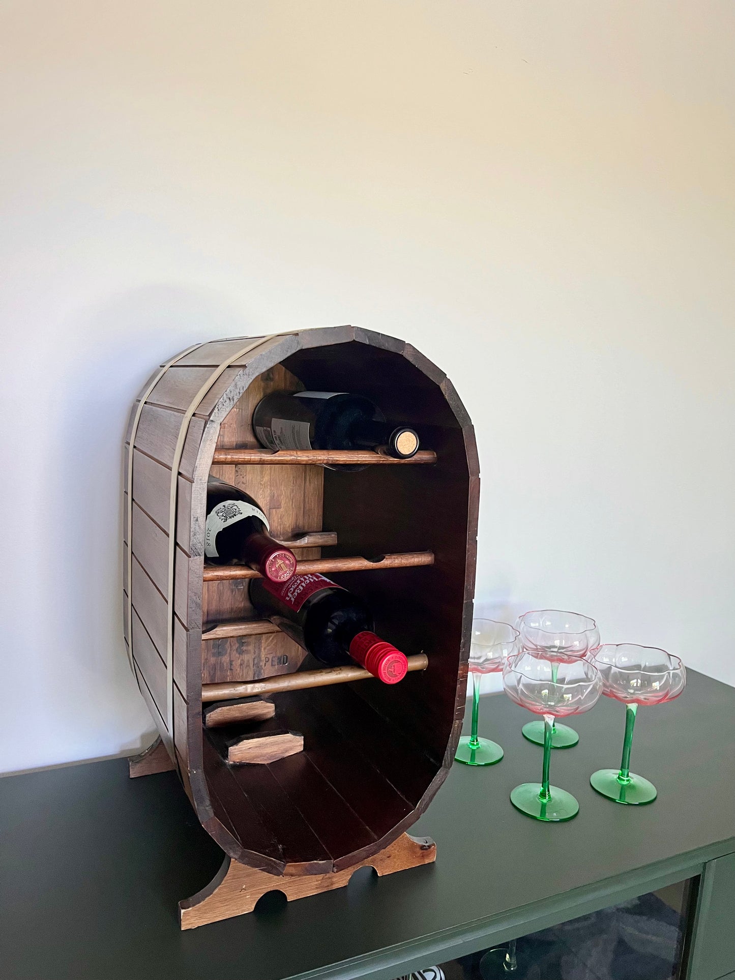 Vintage Barrel Wine Rack