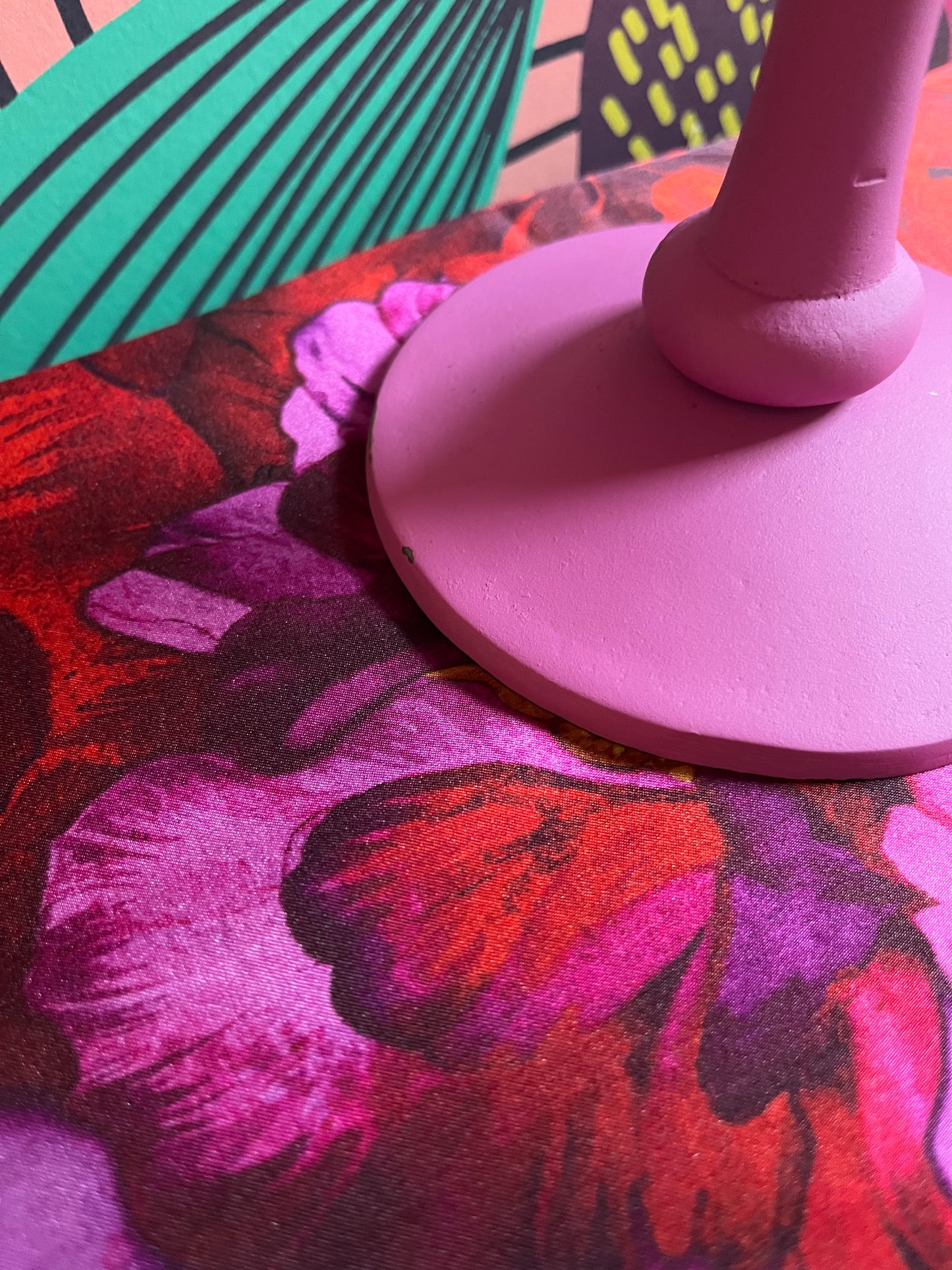 Funky Pink Glass Dome Display Stand