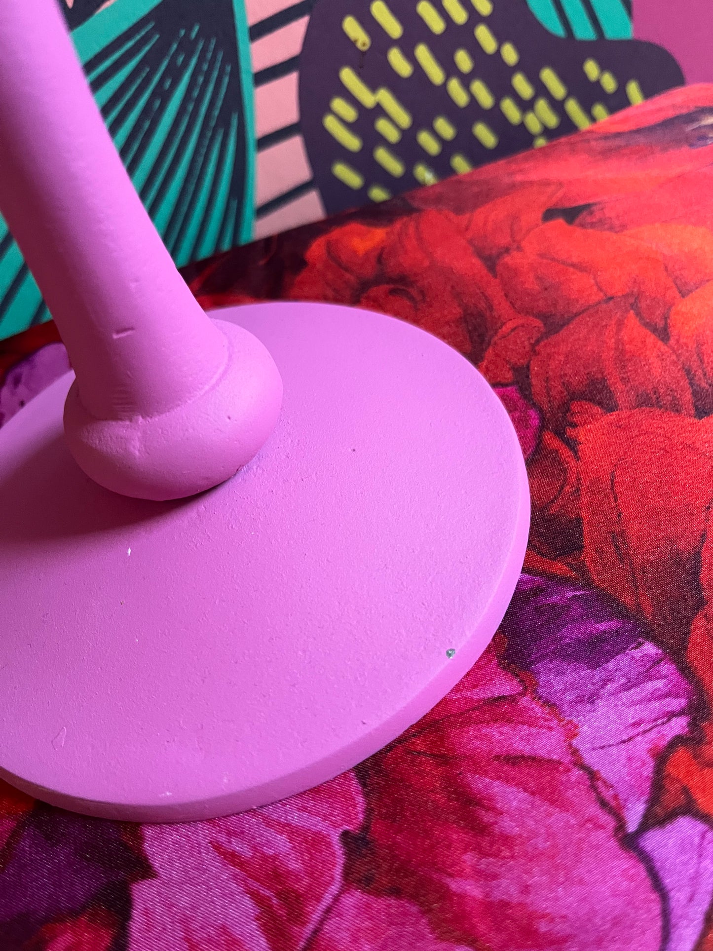 Funky Pink Glass Dome Display Stand