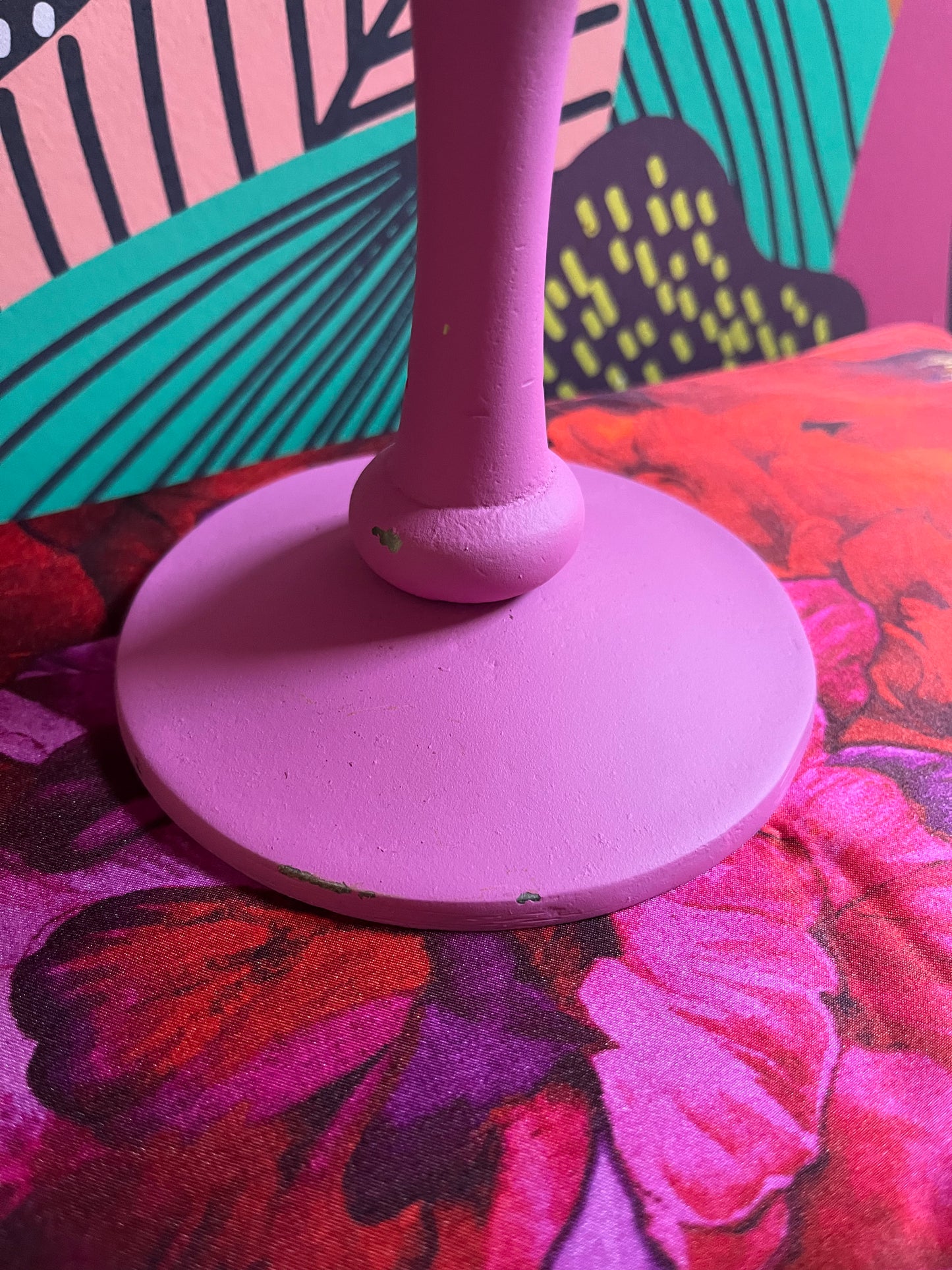 Funky Pink Glass Dome Display Stand