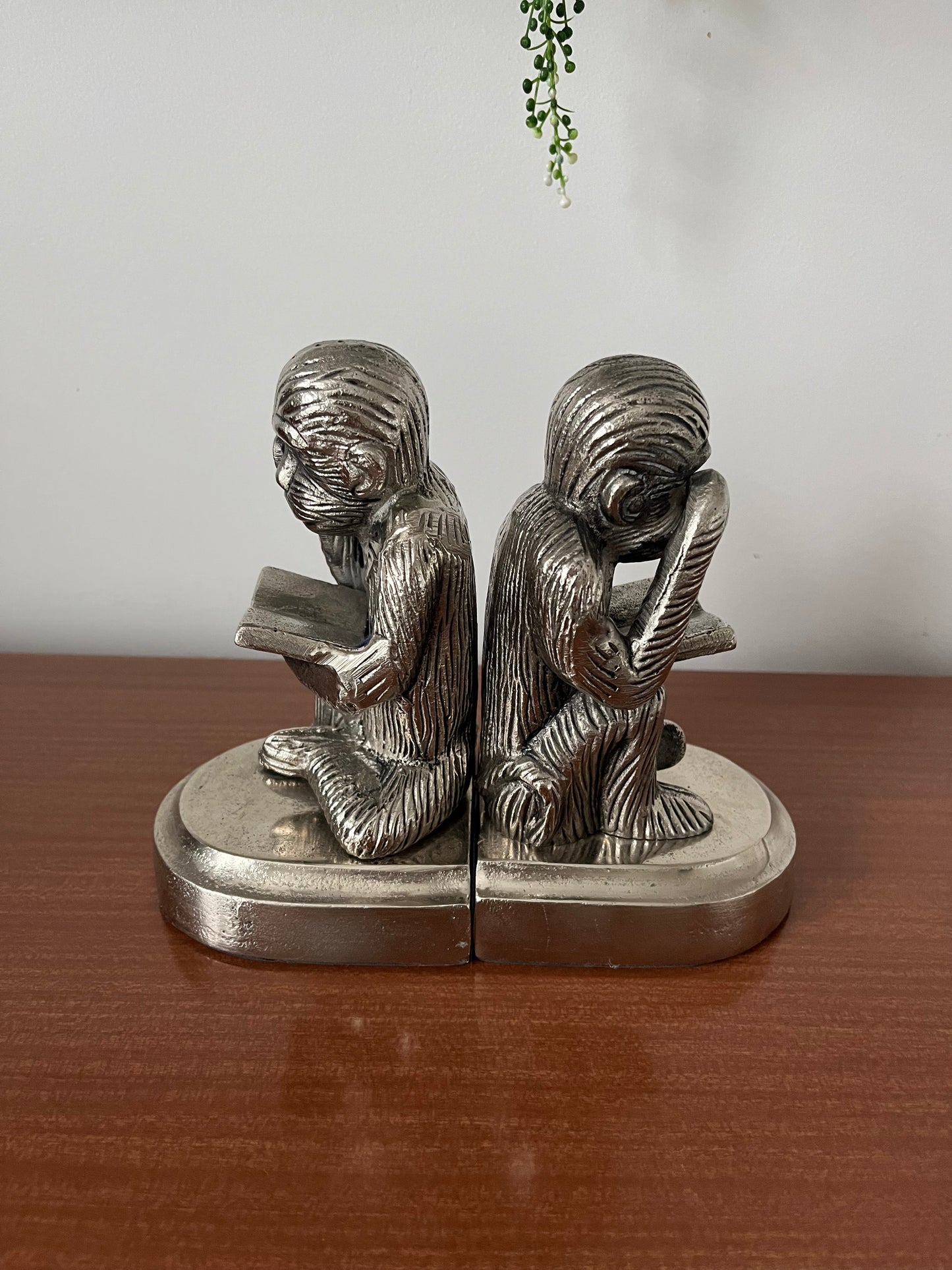 Monkey Reading Bookends