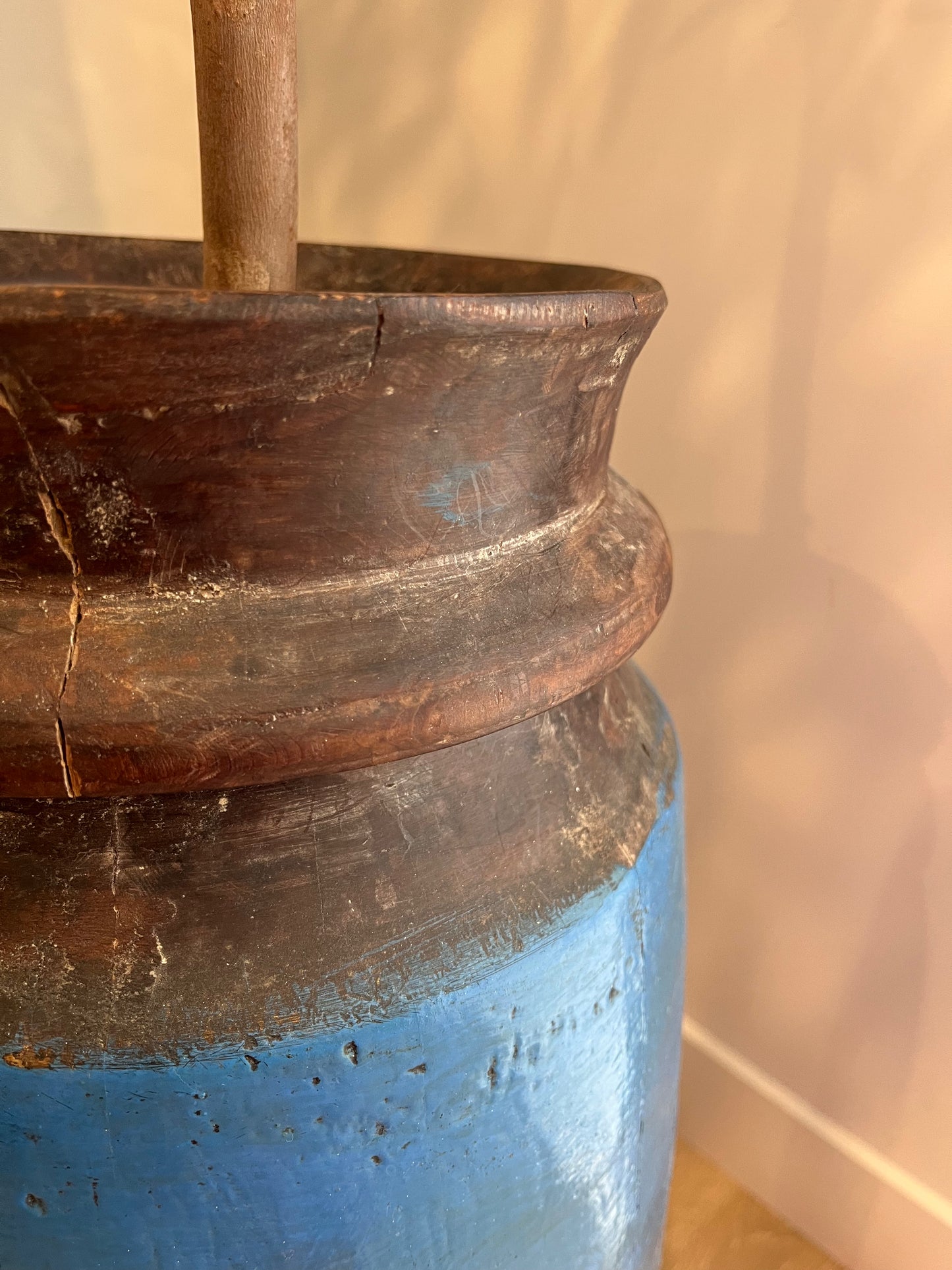Lovely Faux Olive Tree in Rustic Wooden Vase