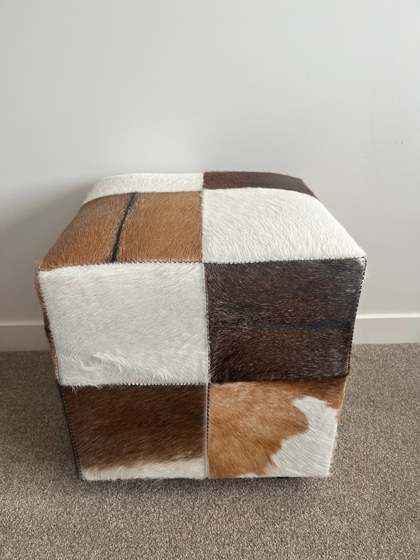 Nood Cowhide Ottoman