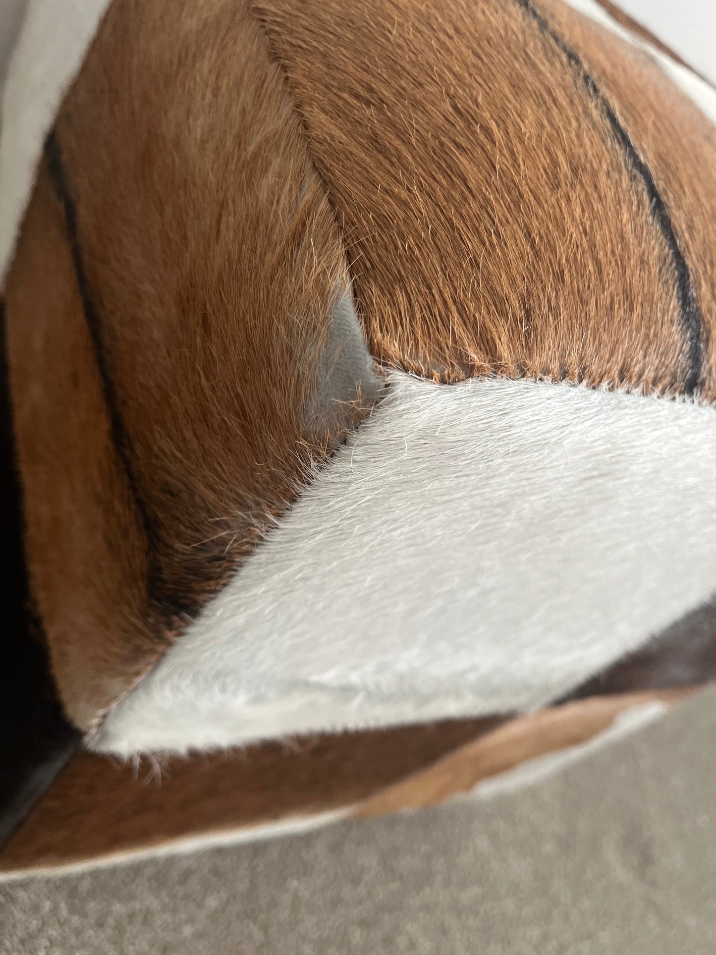Nood Cowhide Ottoman