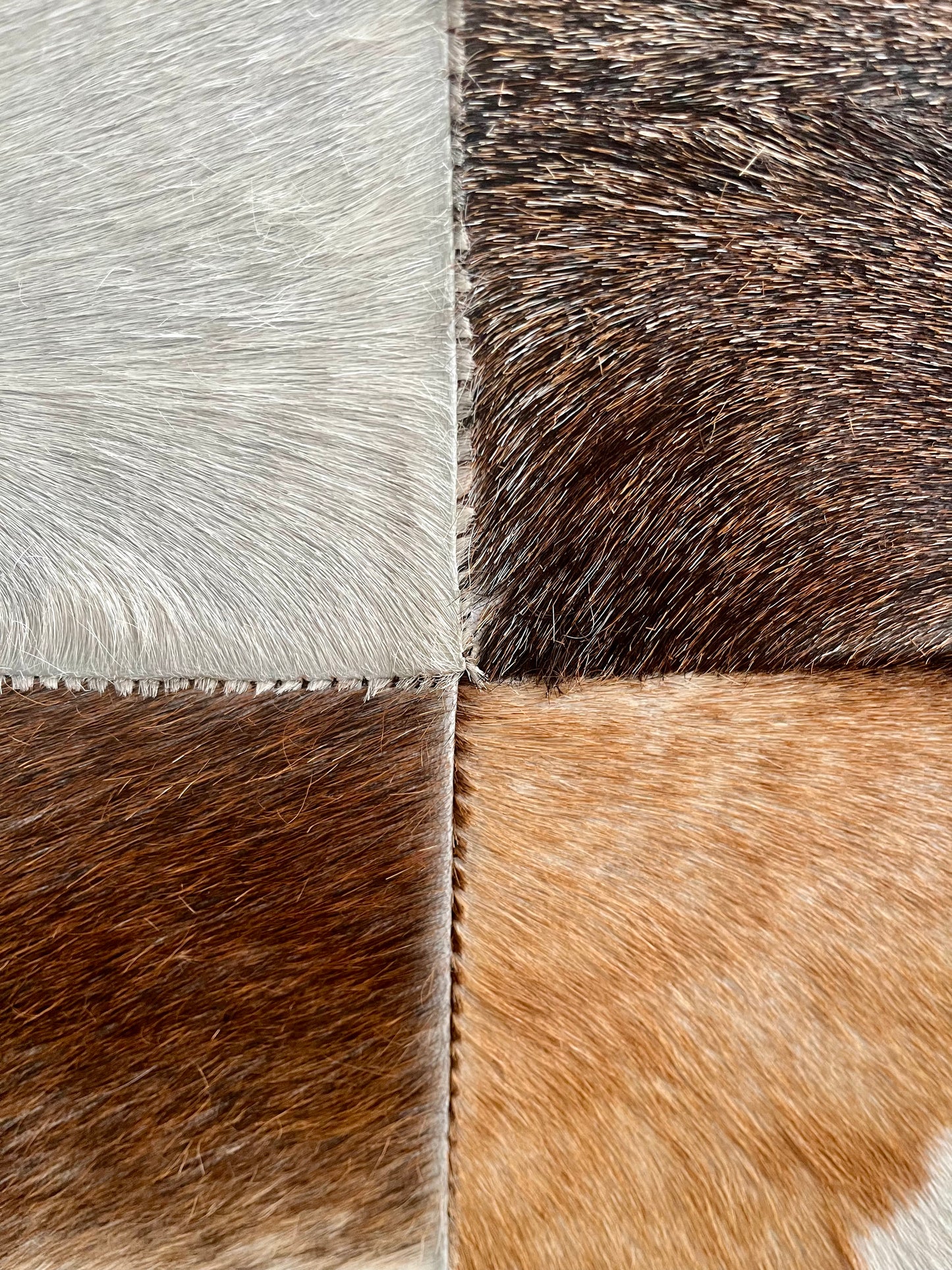 Nood Cowhide Ottoman