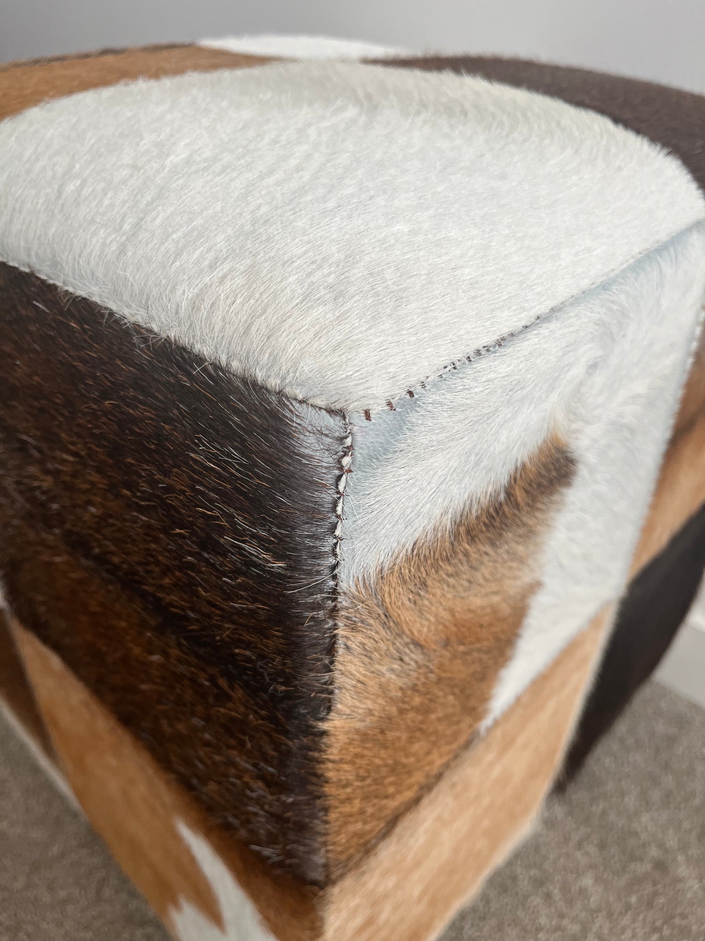 Nood Cowhide Ottoman
