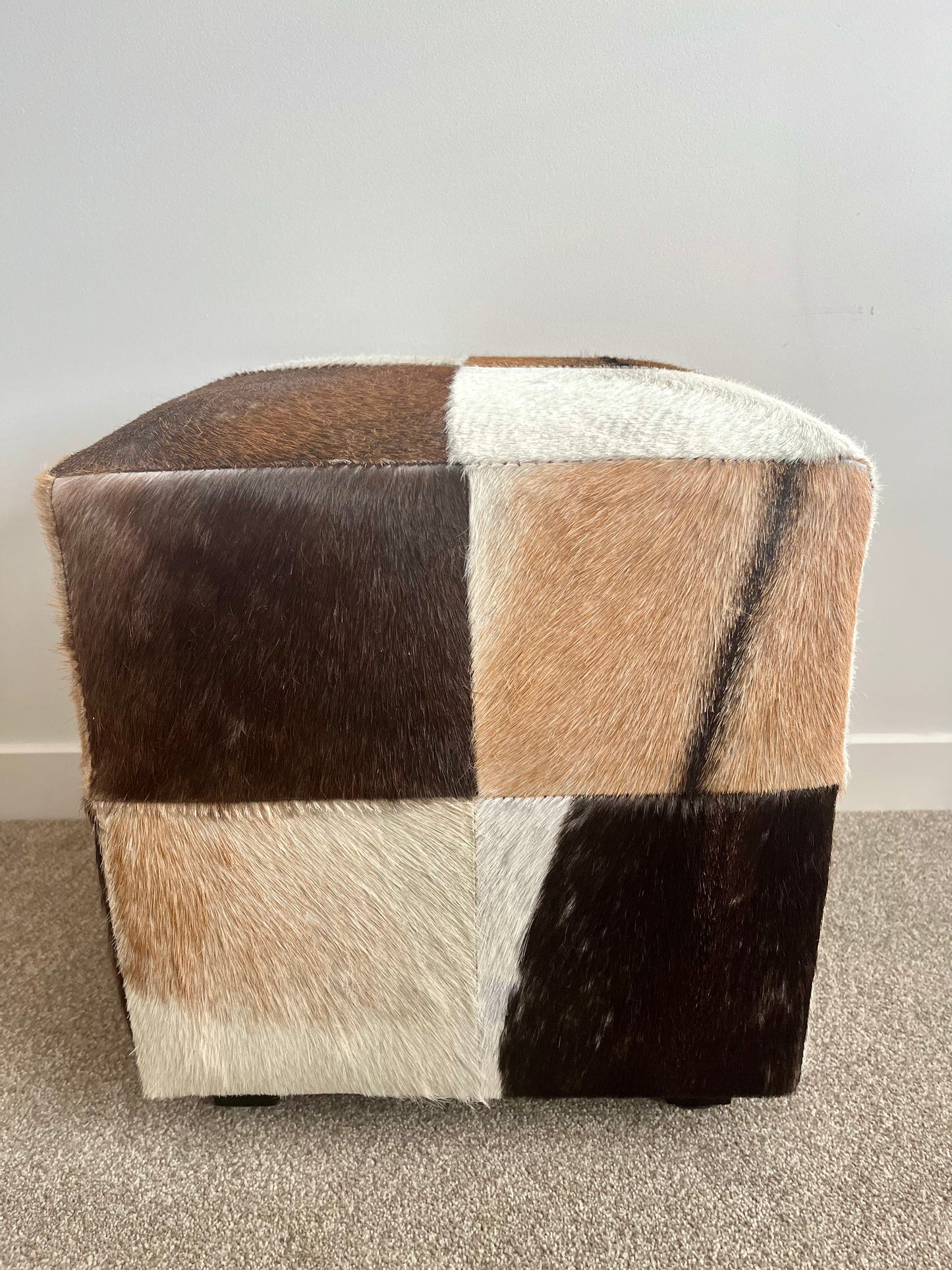 Nood Cowhide Ottoman