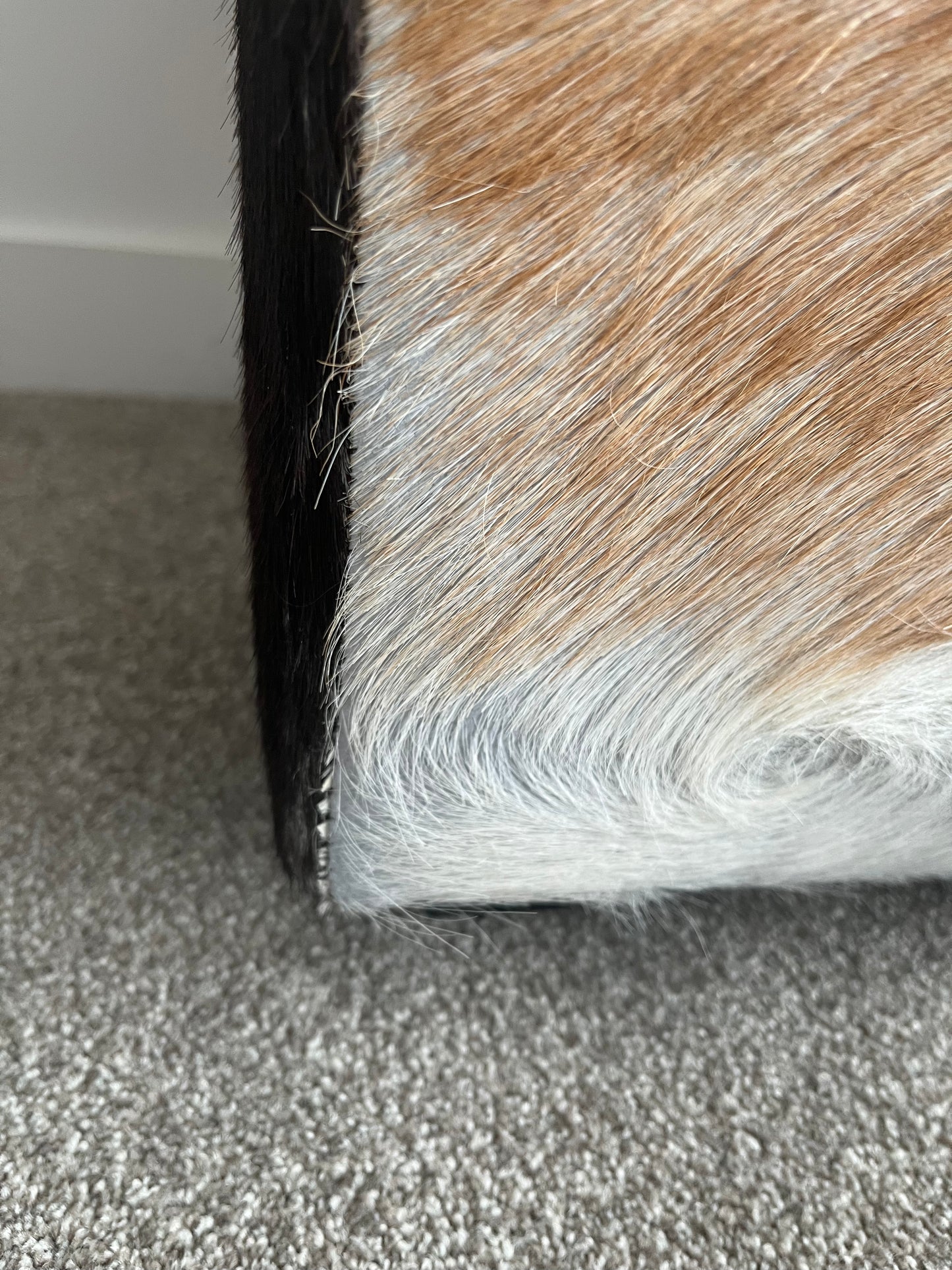 Nood Cowhide Ottoman