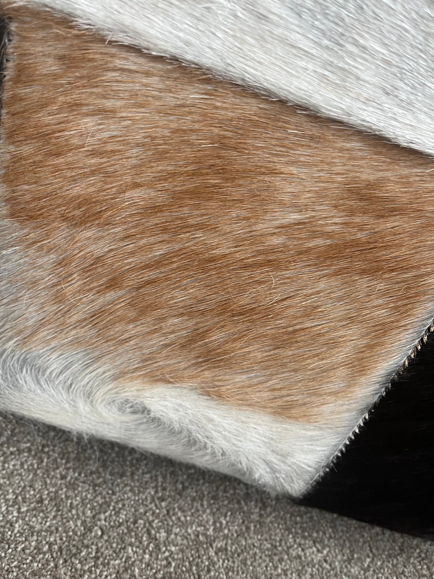 Nood Cowhide Ottoman