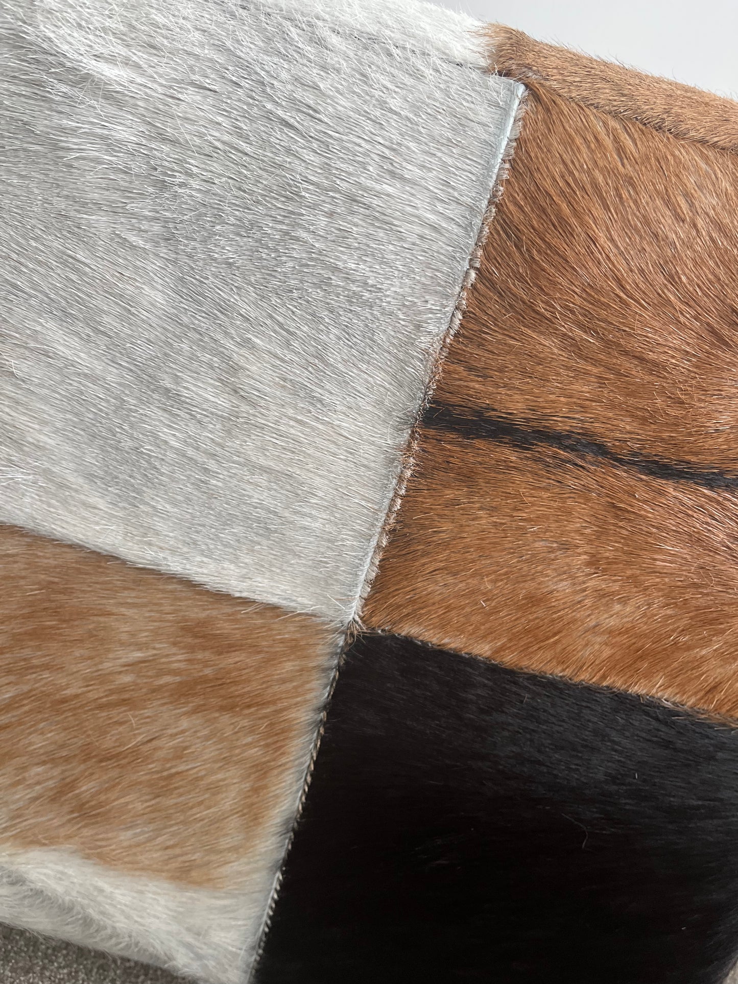 Nood Cowhide Ottoman
