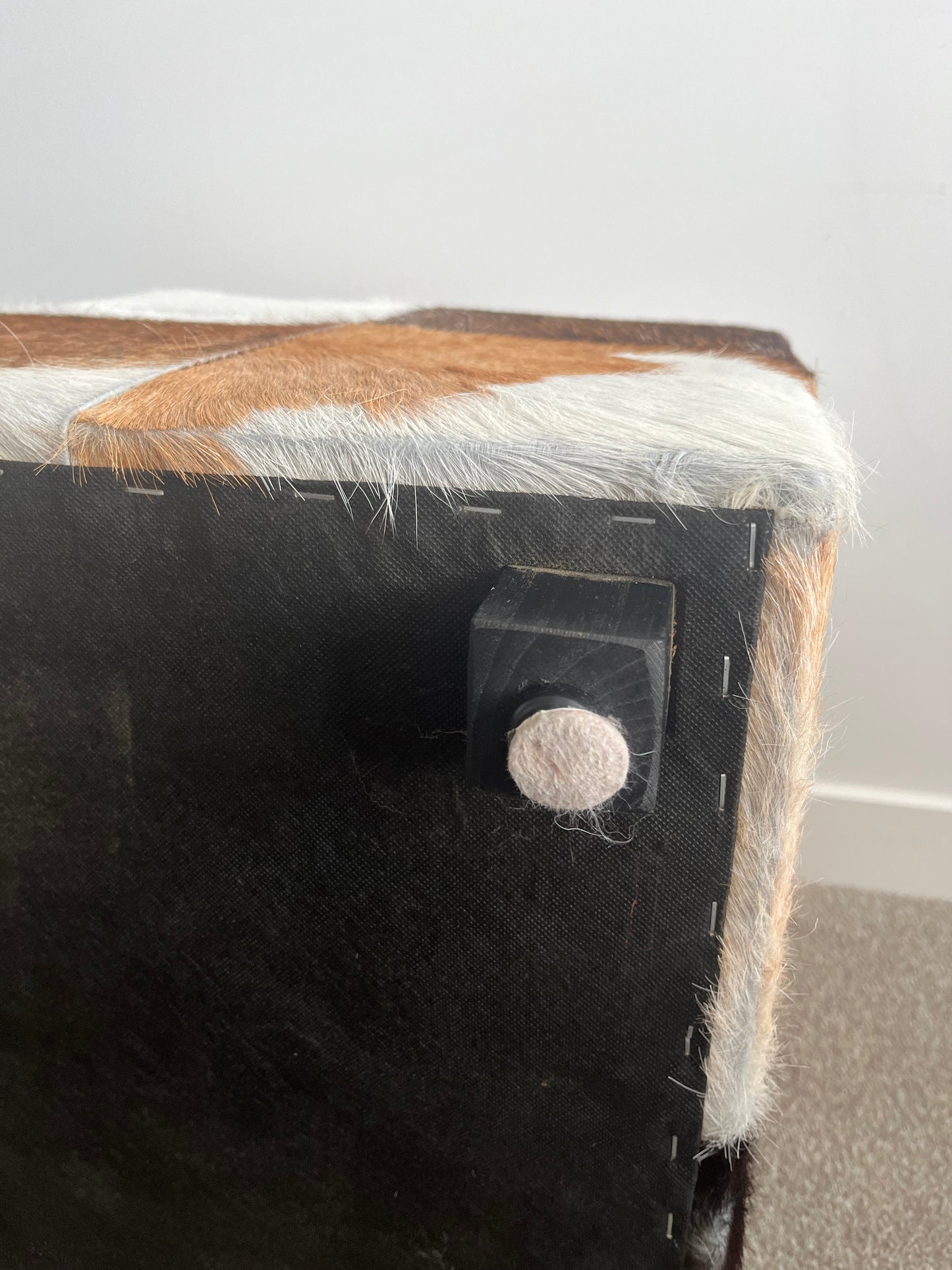 Nood Cowhide Ottoman