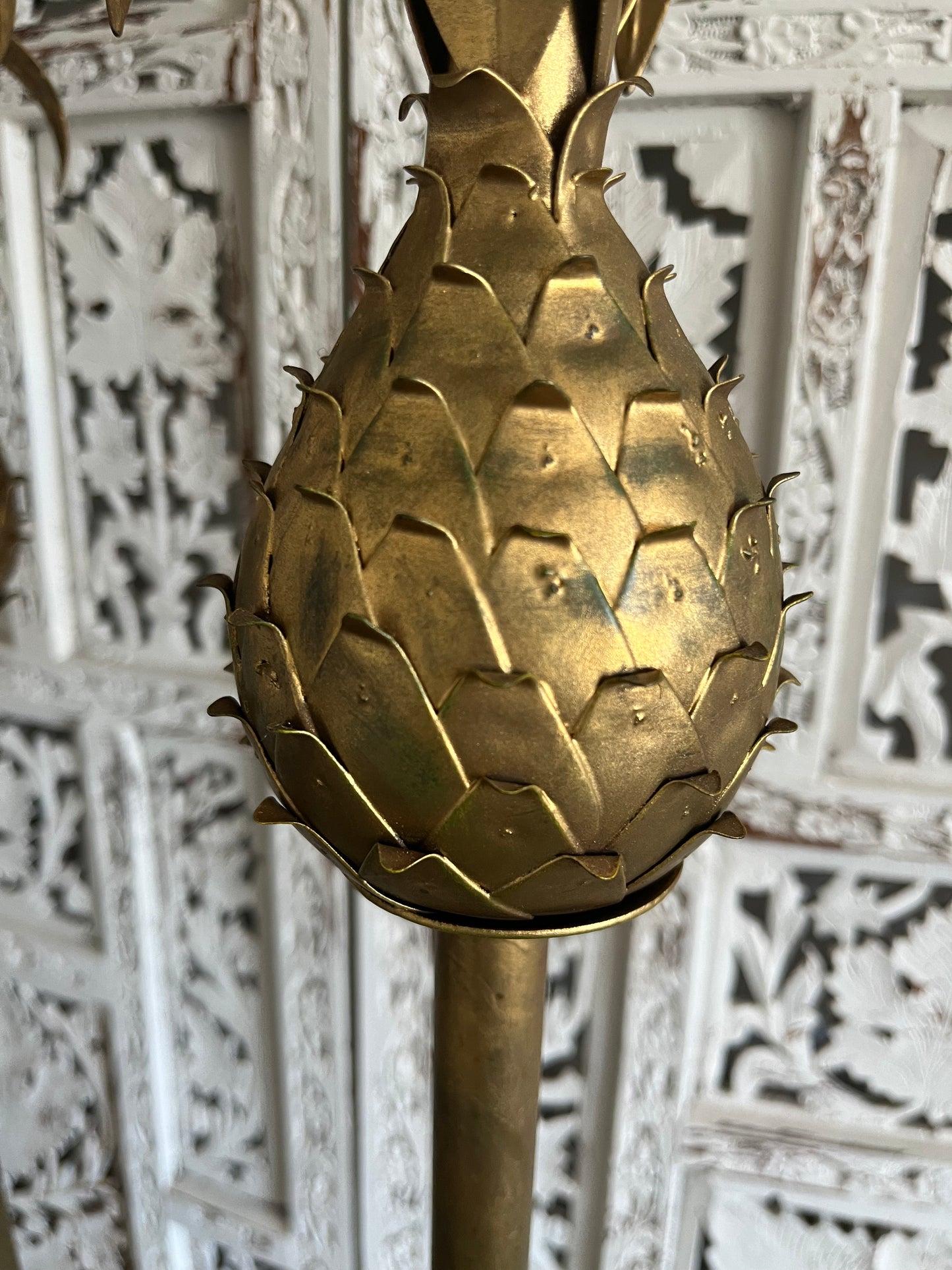 Beautiful Tall and Ornate Pineapple Candleholders