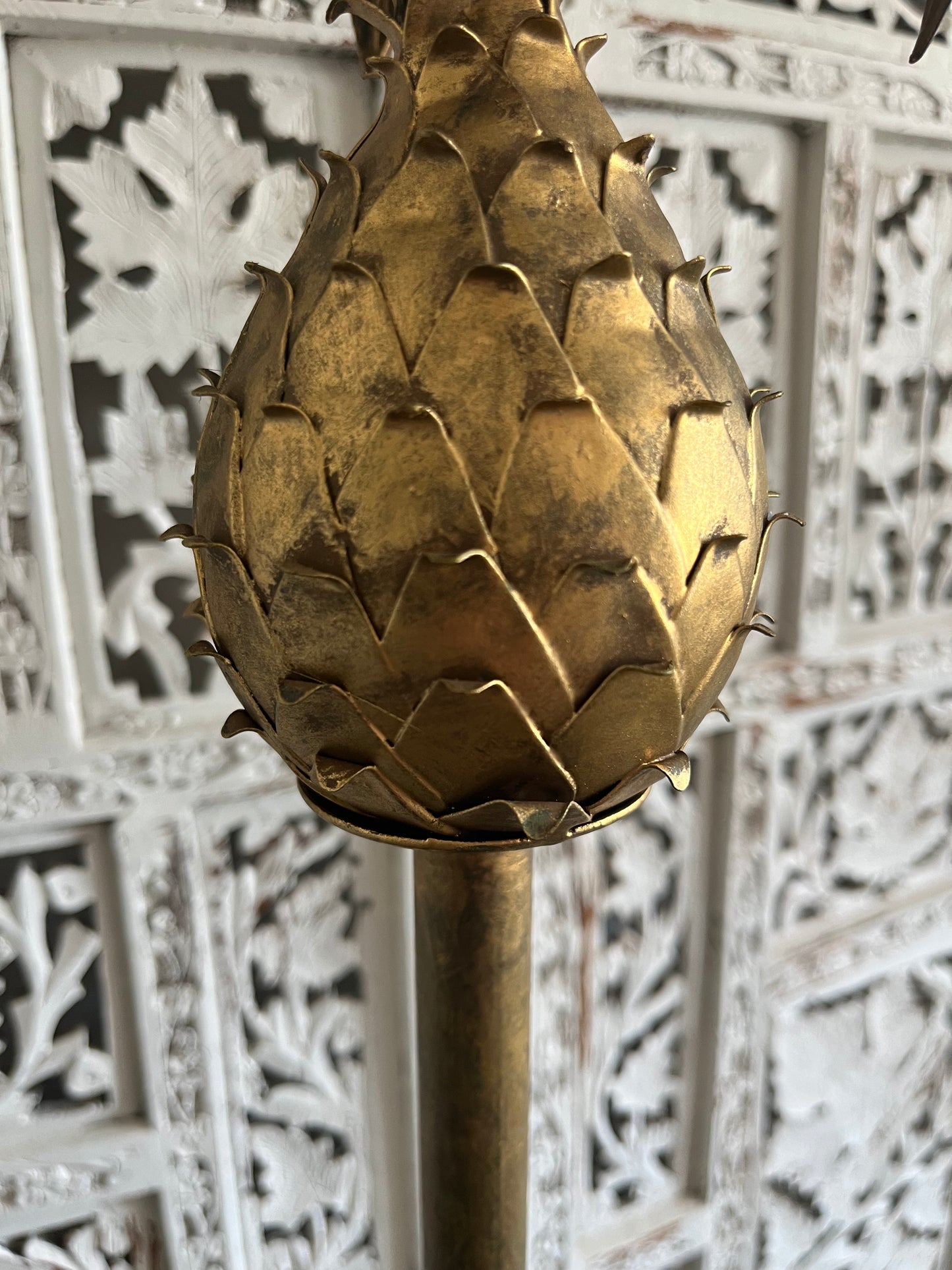 Beautiful Tall and Ornate Pineapple Candleholders