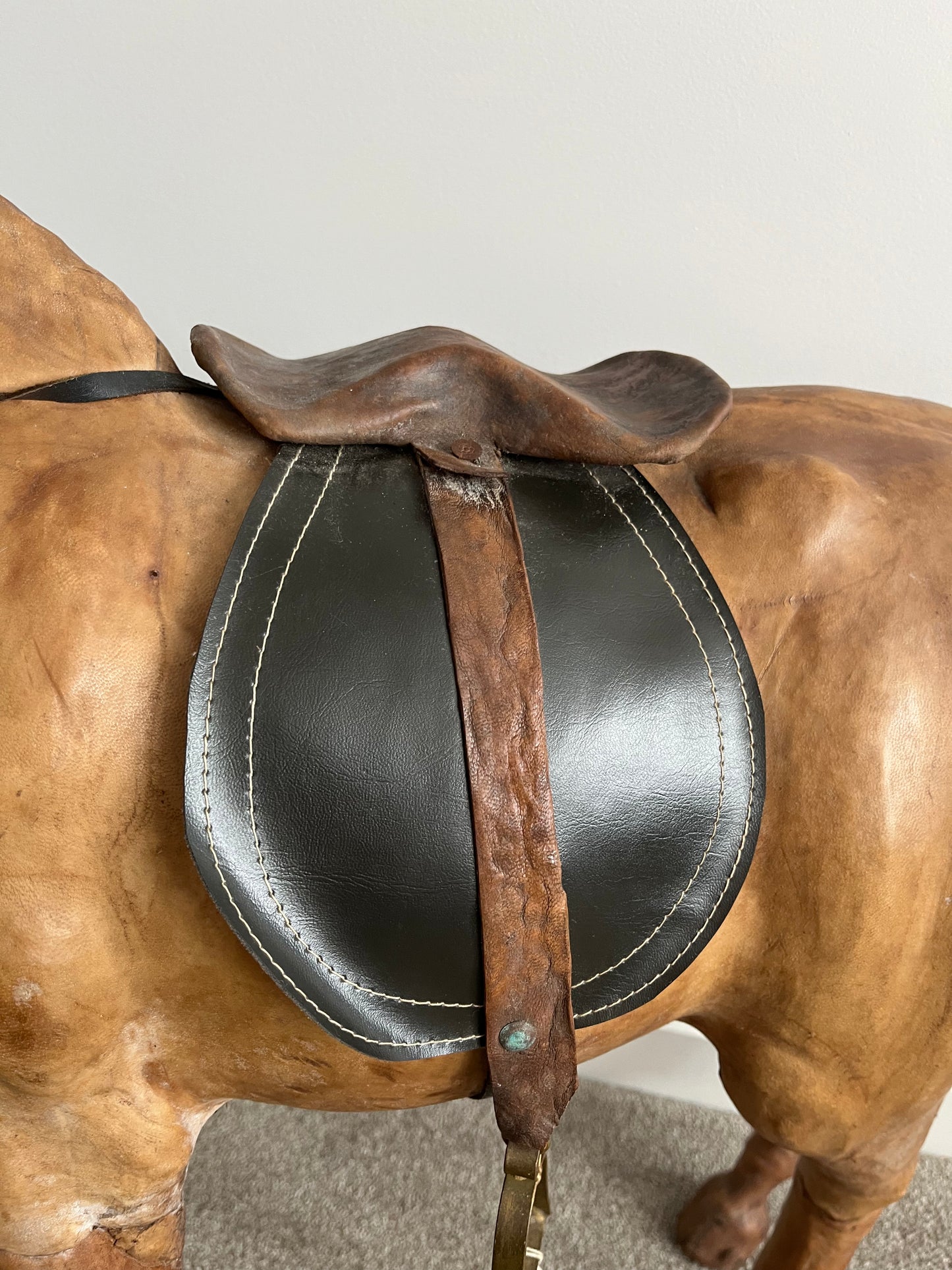 Beautiful Large Vintage Leather Horse