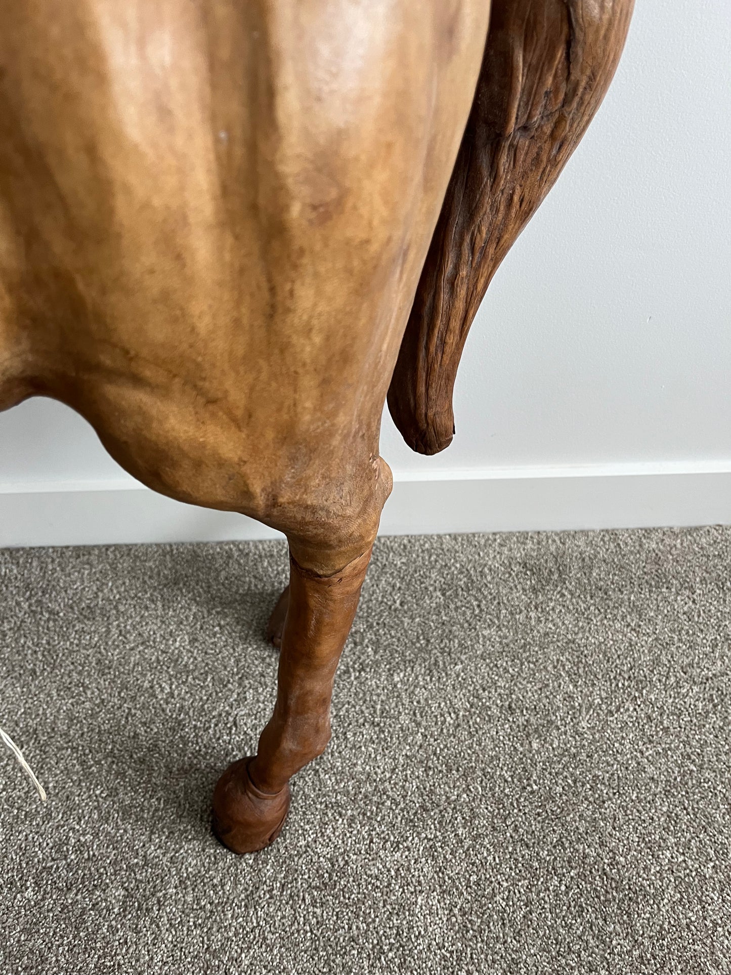 Beautiful Large Vintage Leather Horse