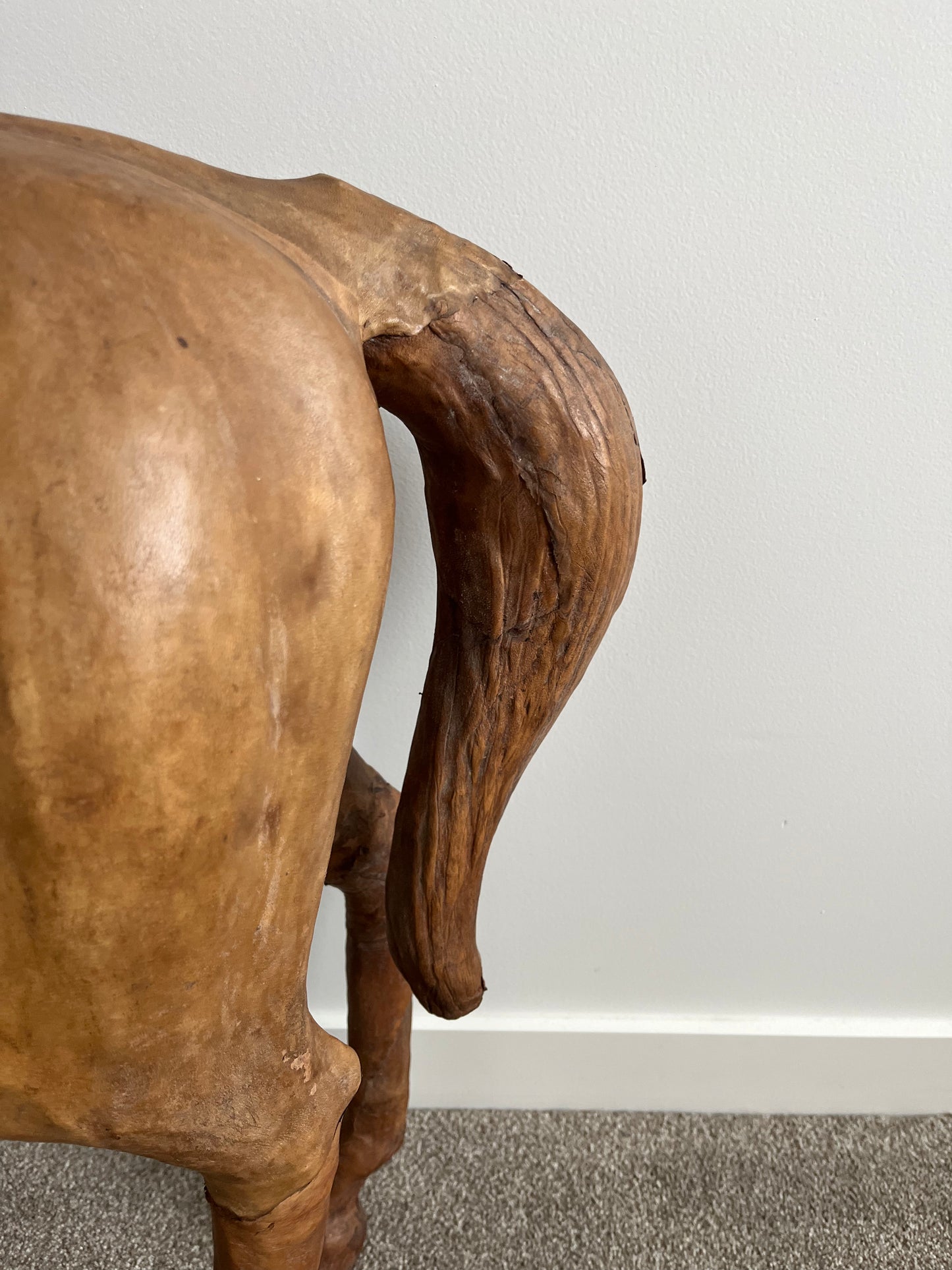 Beautiful Large Vintage Leather Horse