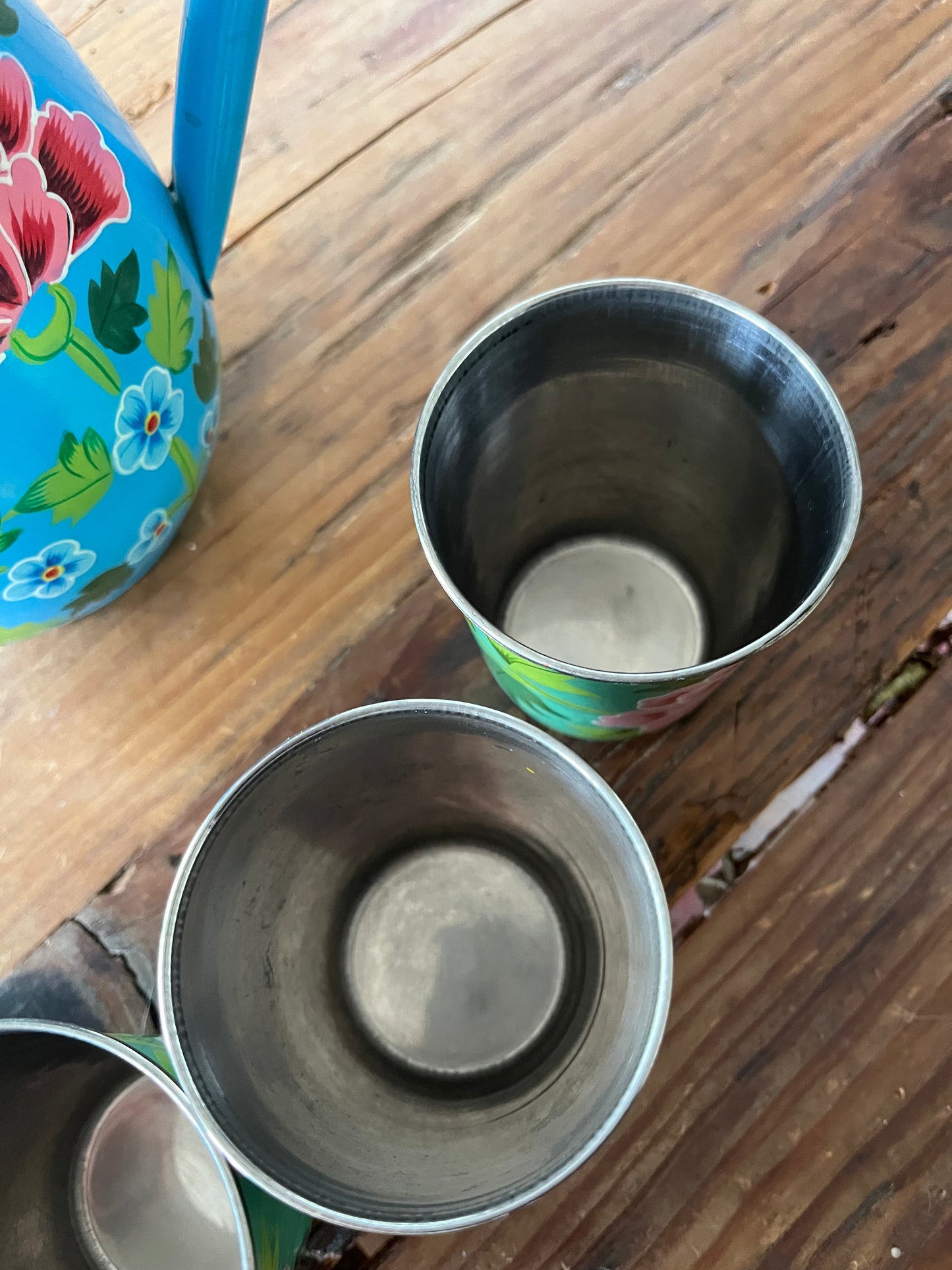 Pretty Floral Jug and Tumblers