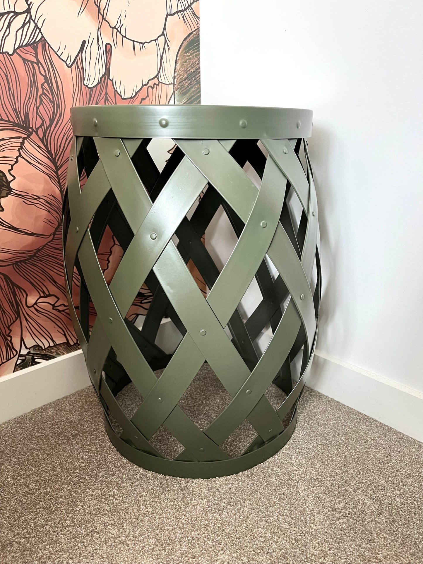 Gorgeous Green Stool/ Plant Stand