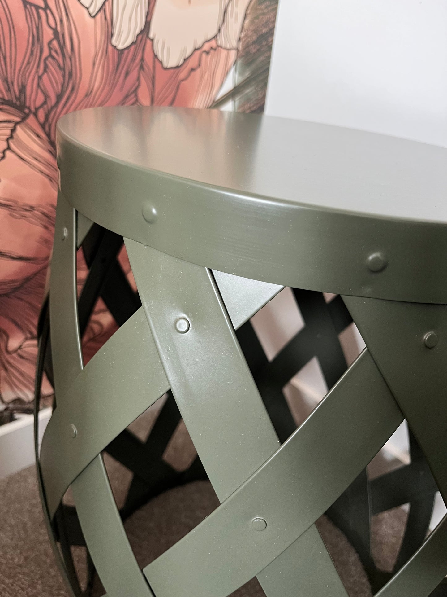 Gorgeous Green Stool/ Plant Stand
