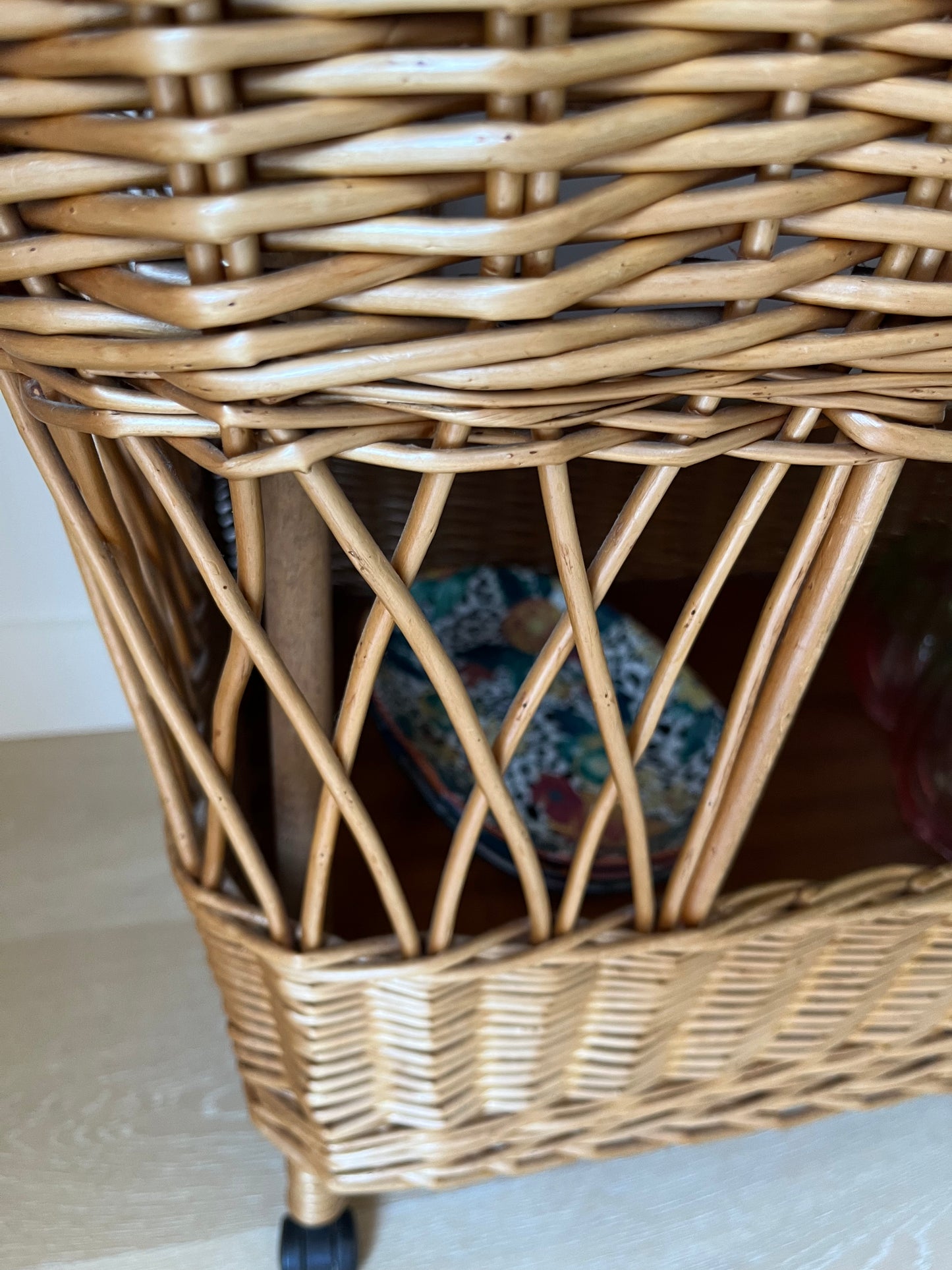 Vintage English Willow Trolley