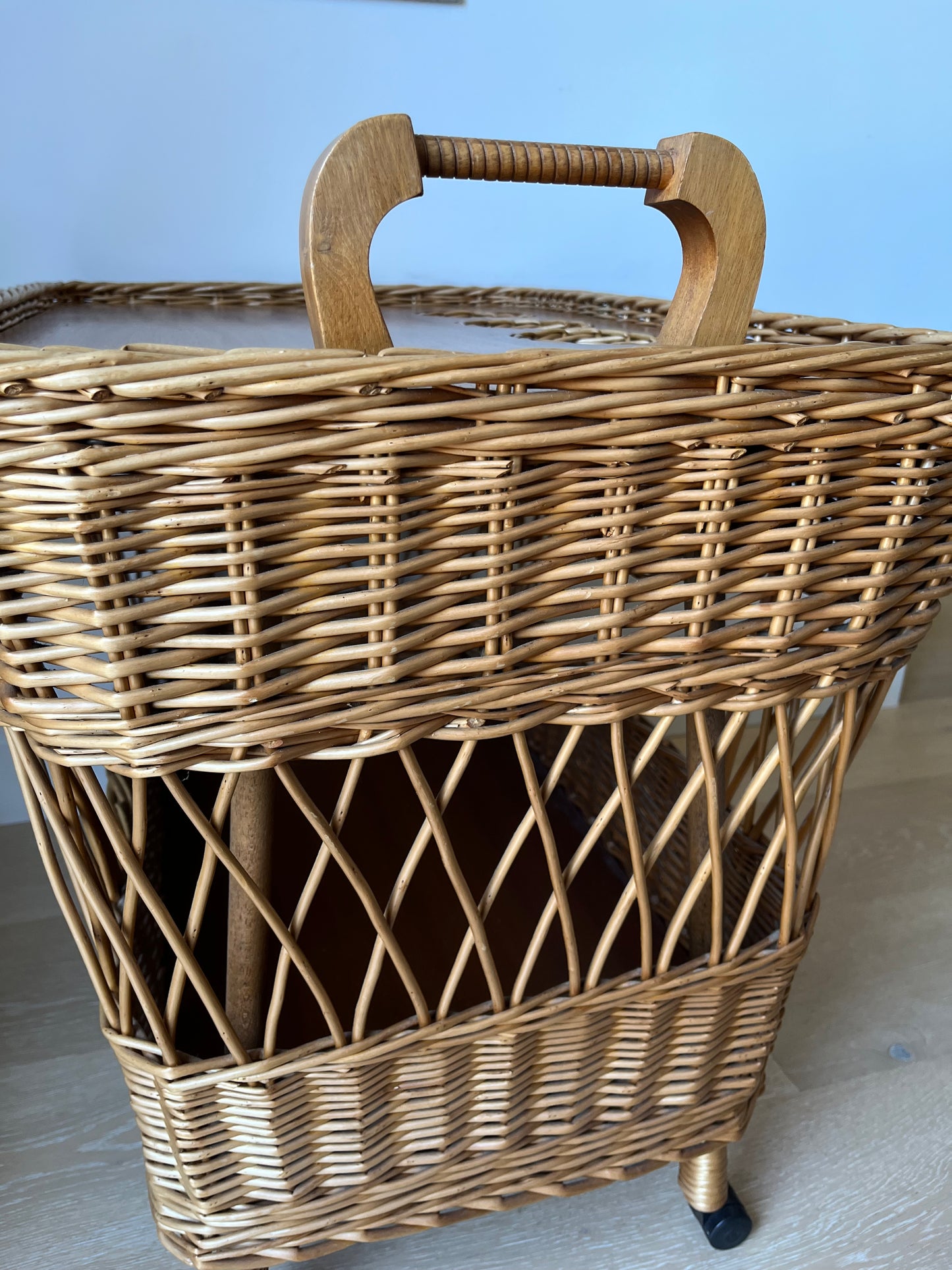 Vintage English Willow Trolley