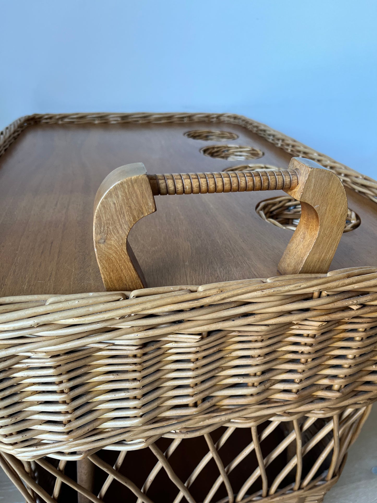 Vintage English Willow Trolley