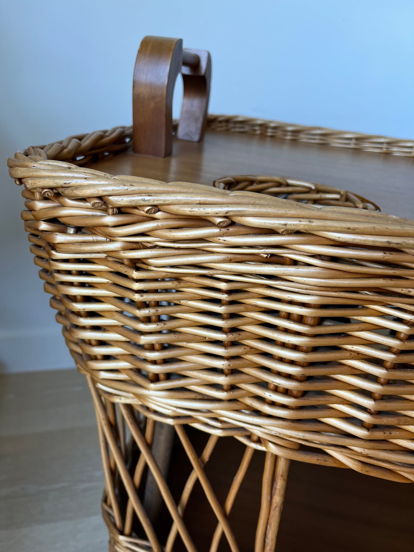 Vintage English Willow Trolley