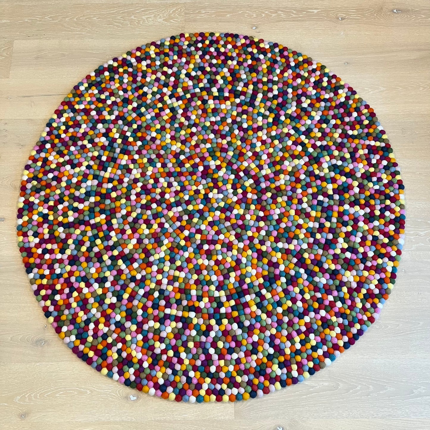 Gorgeous Colourful Felt Ball Rug