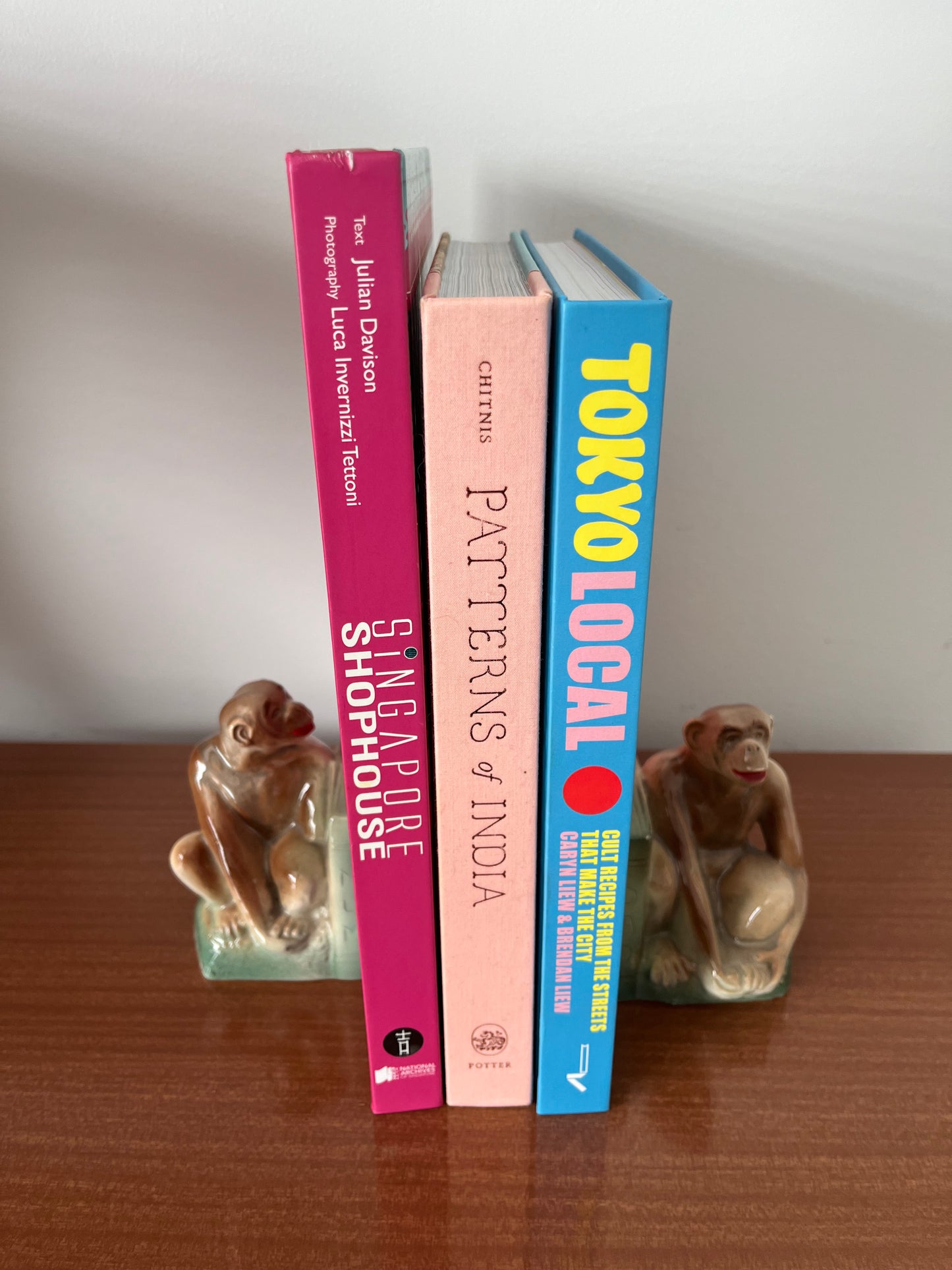Cute Porcelain Monkey Bookends