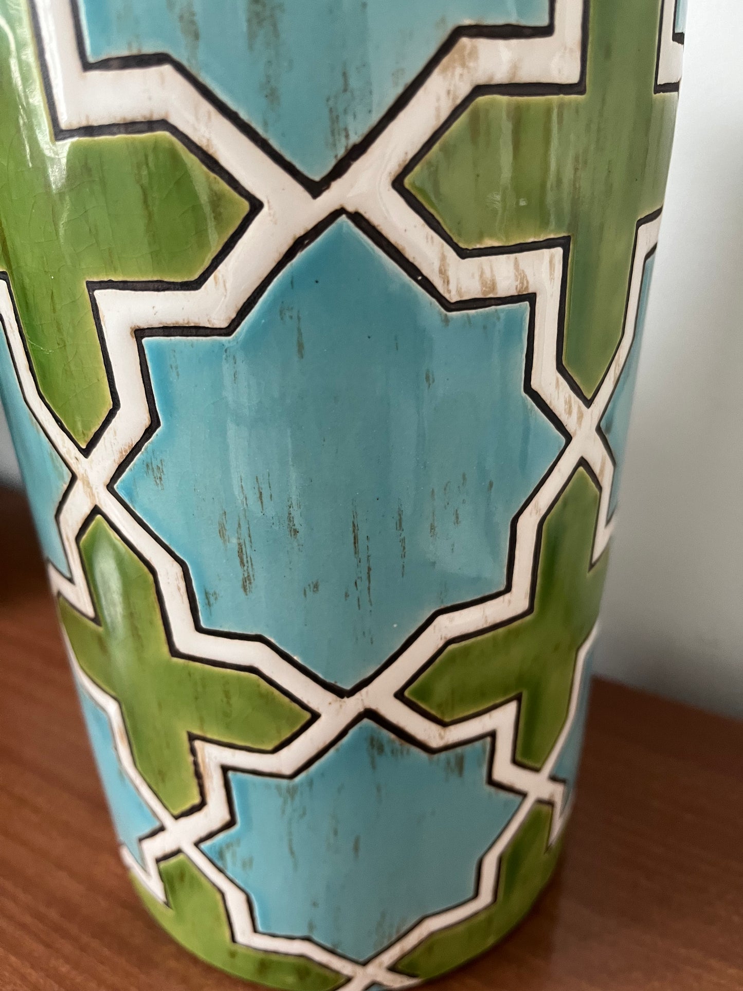 Green & Aqua Ginger Jar