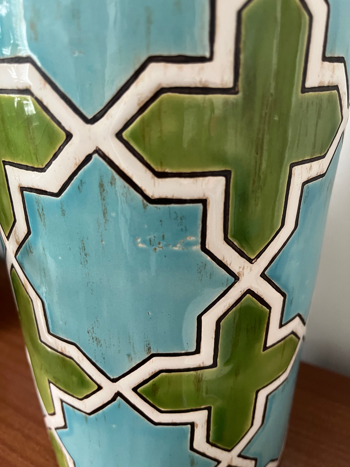 Green & Aqua Ginger Jar