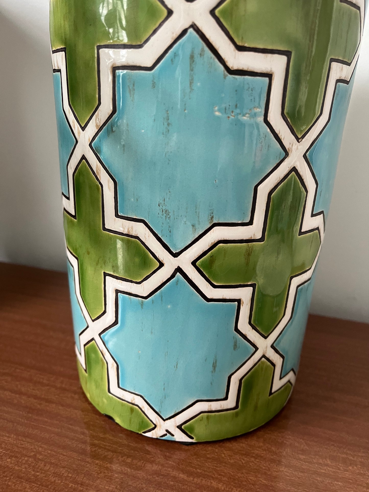 Green & Aqua Ginger Jar