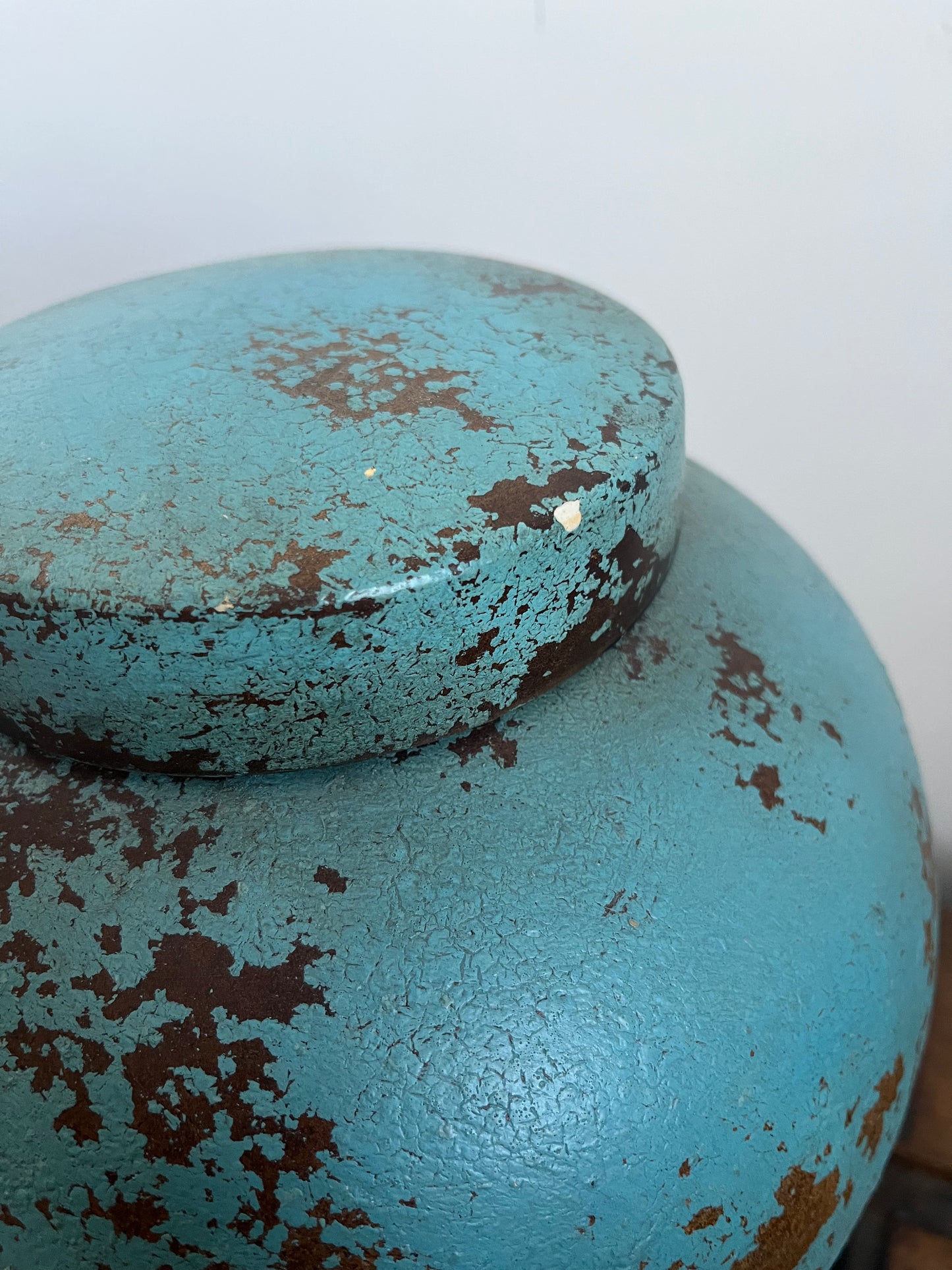 Gorgeous Blue & Copper Decorative Pot