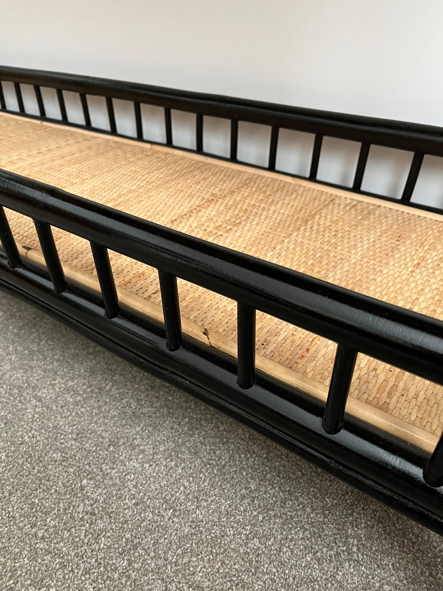 Gorgeous Rattan Bar Cart/ Display Shelf