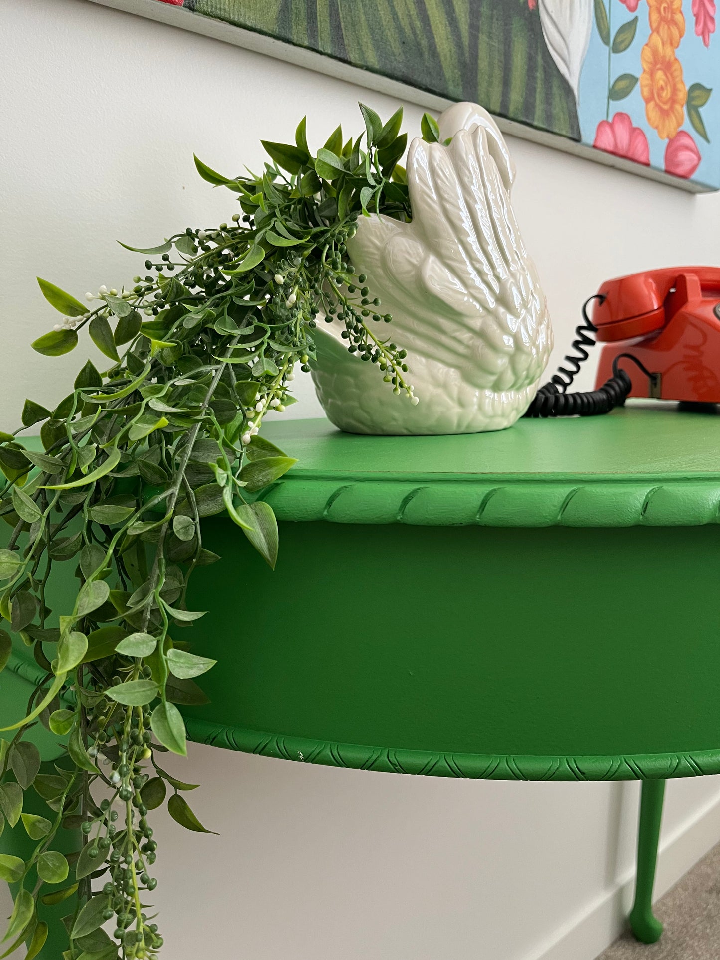 Gorgeous Green Hall Table