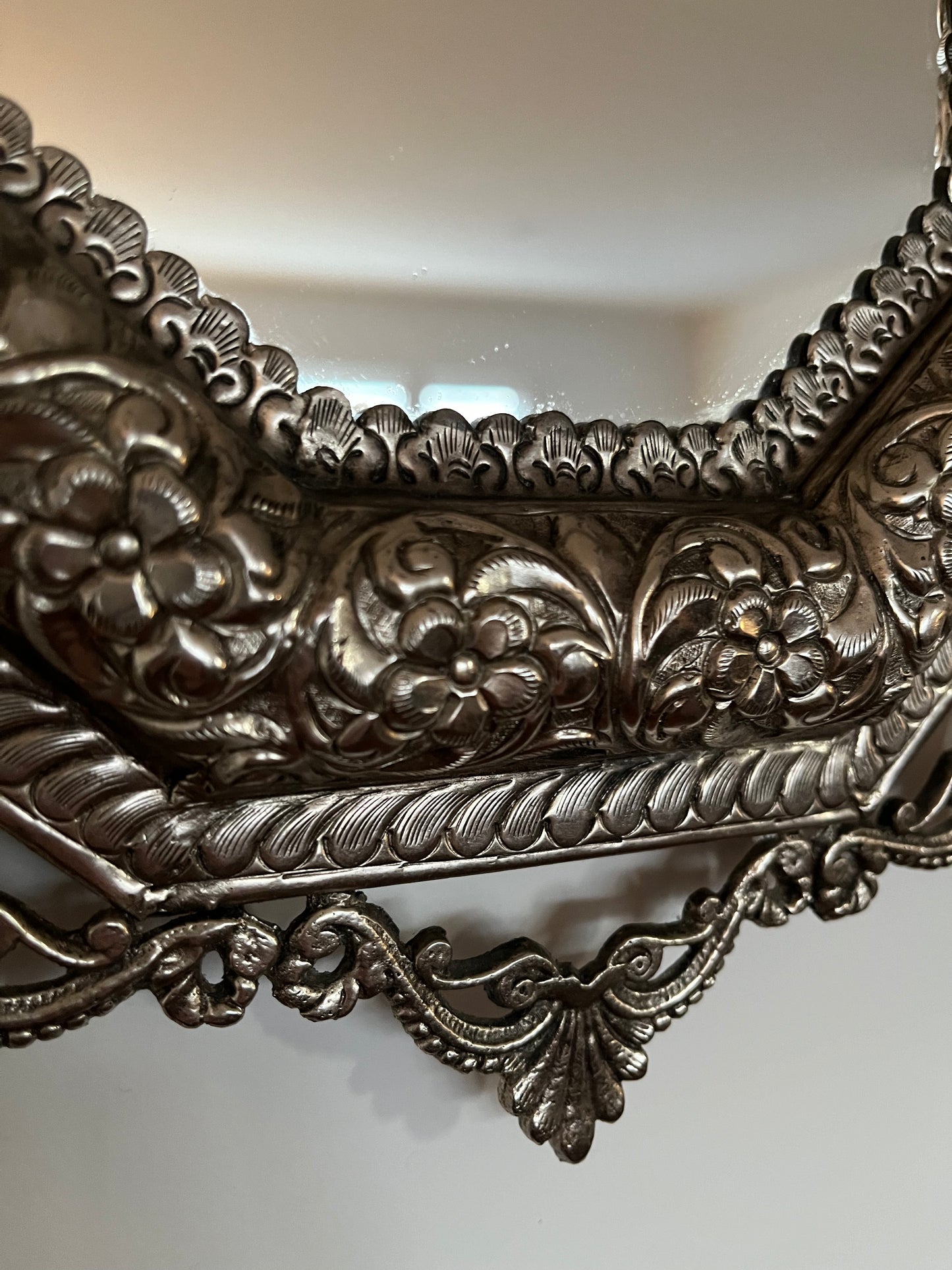 Lovely Ornate Metal Mirror