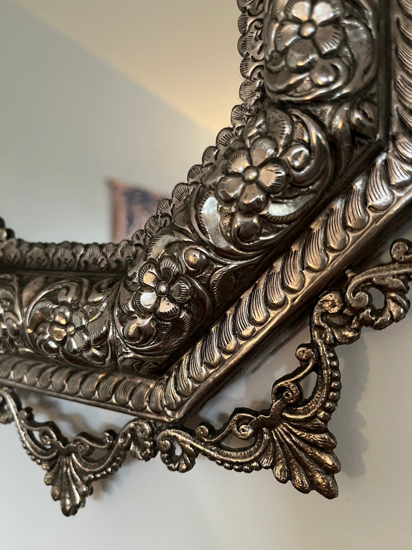 Lovely Ornate Metal Mirror