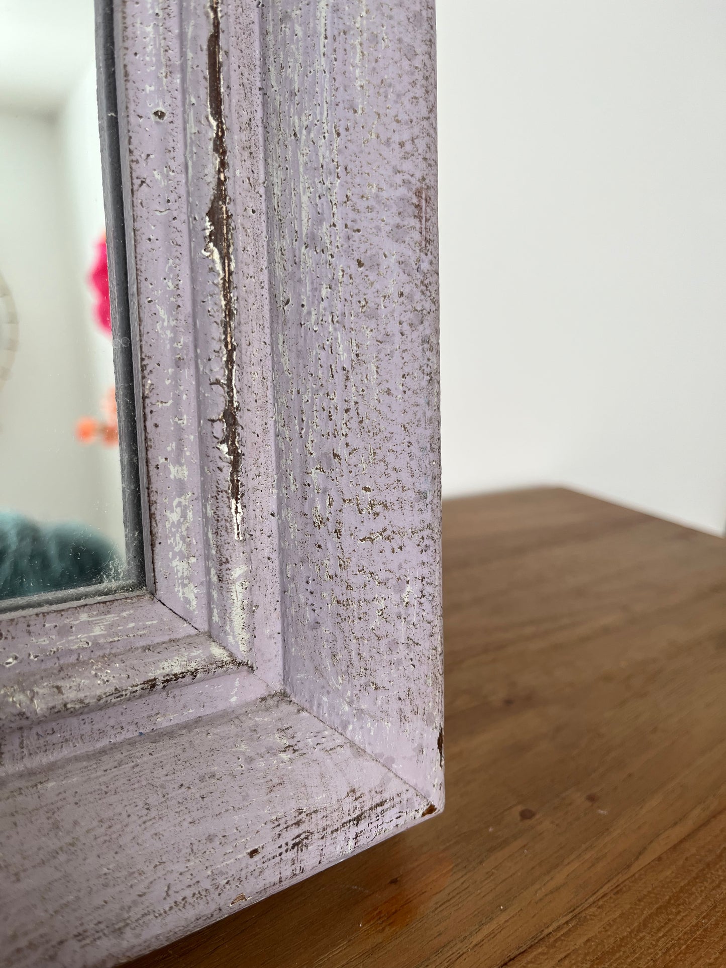 Beautiful Large Vintage Wooden Arch Mirror