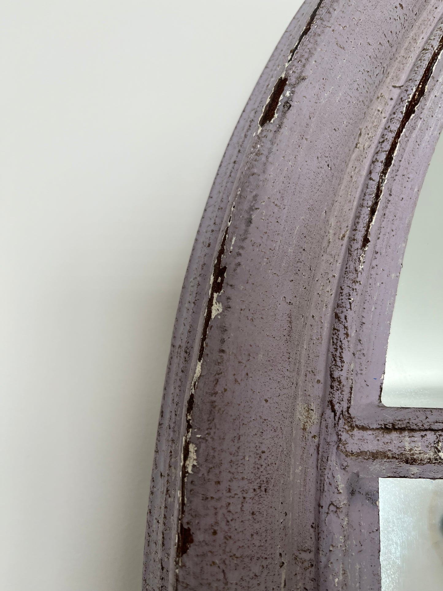 Beautiful Large Vintage Wooden Arch Mirror