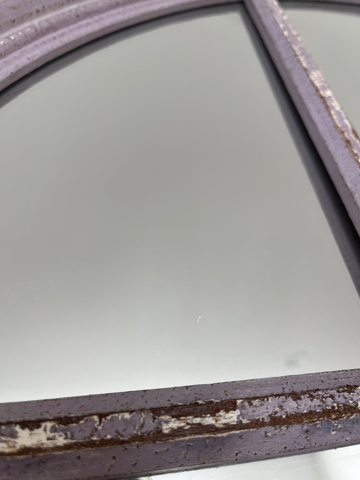 Beautiful Large Vintage Wooden Arch Mirror