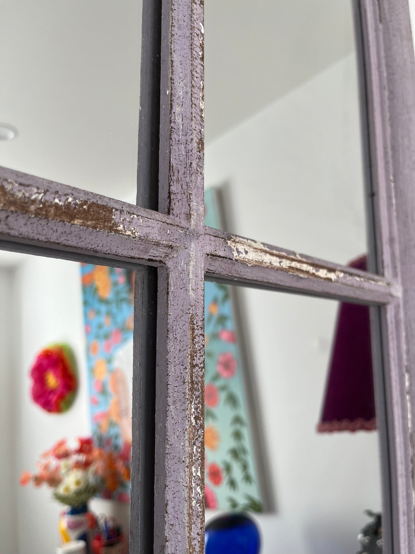 Beautiful Large Vintage Wooden Arch Mirror